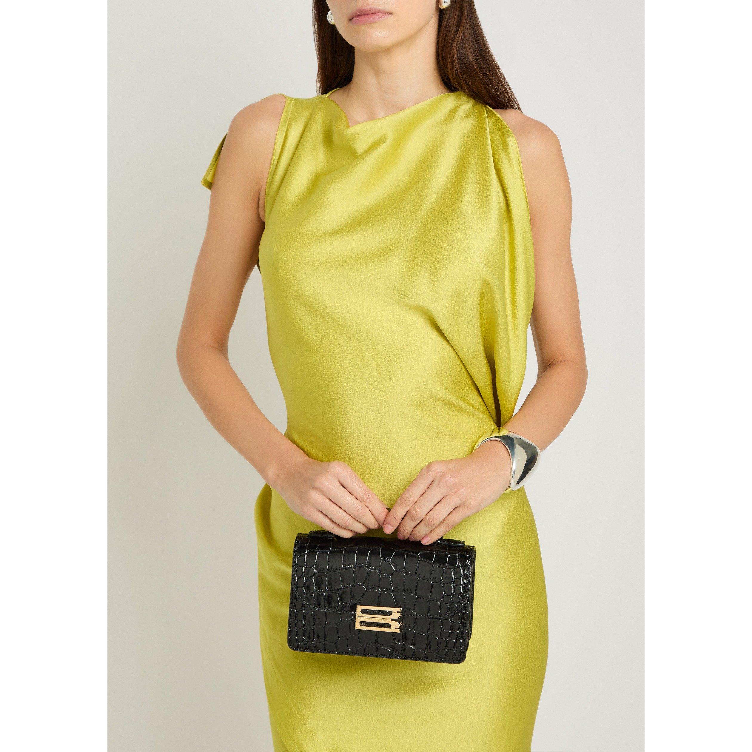 BLACK - Victoria Beckham - Women's Dorian Small Leather Top Handle Bag - 3
