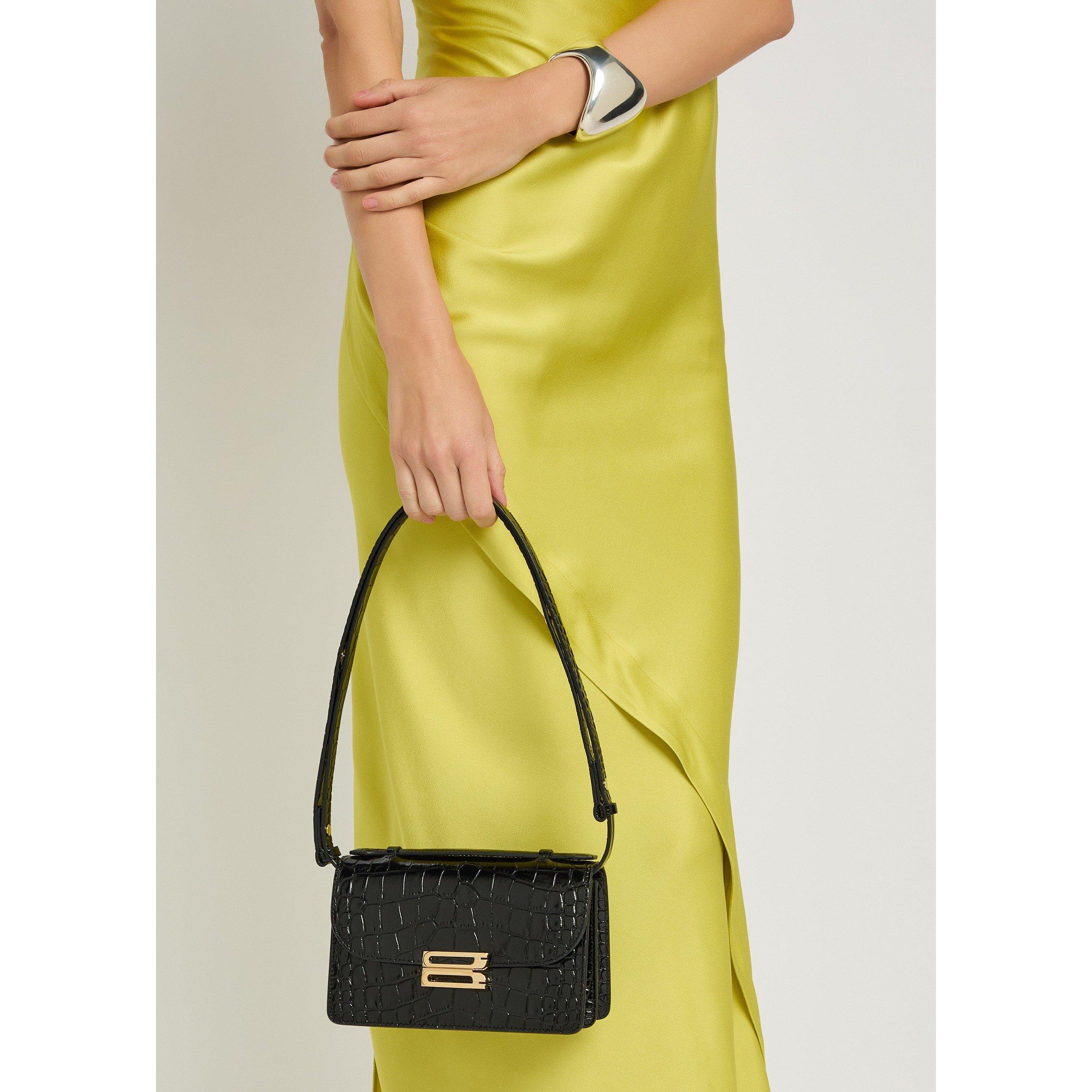 BLACK - Victoria Beckham - Women's Dorian Small Leather Top Handle Bag - 6
