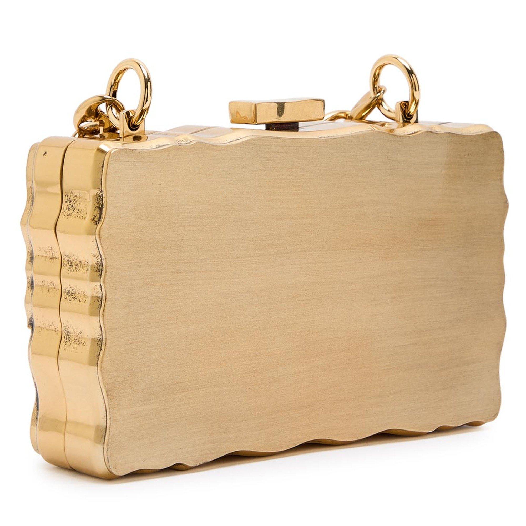 GOLD AND OTHER - Chloe - Women's Postal Card Brass Clutch Bag - 2