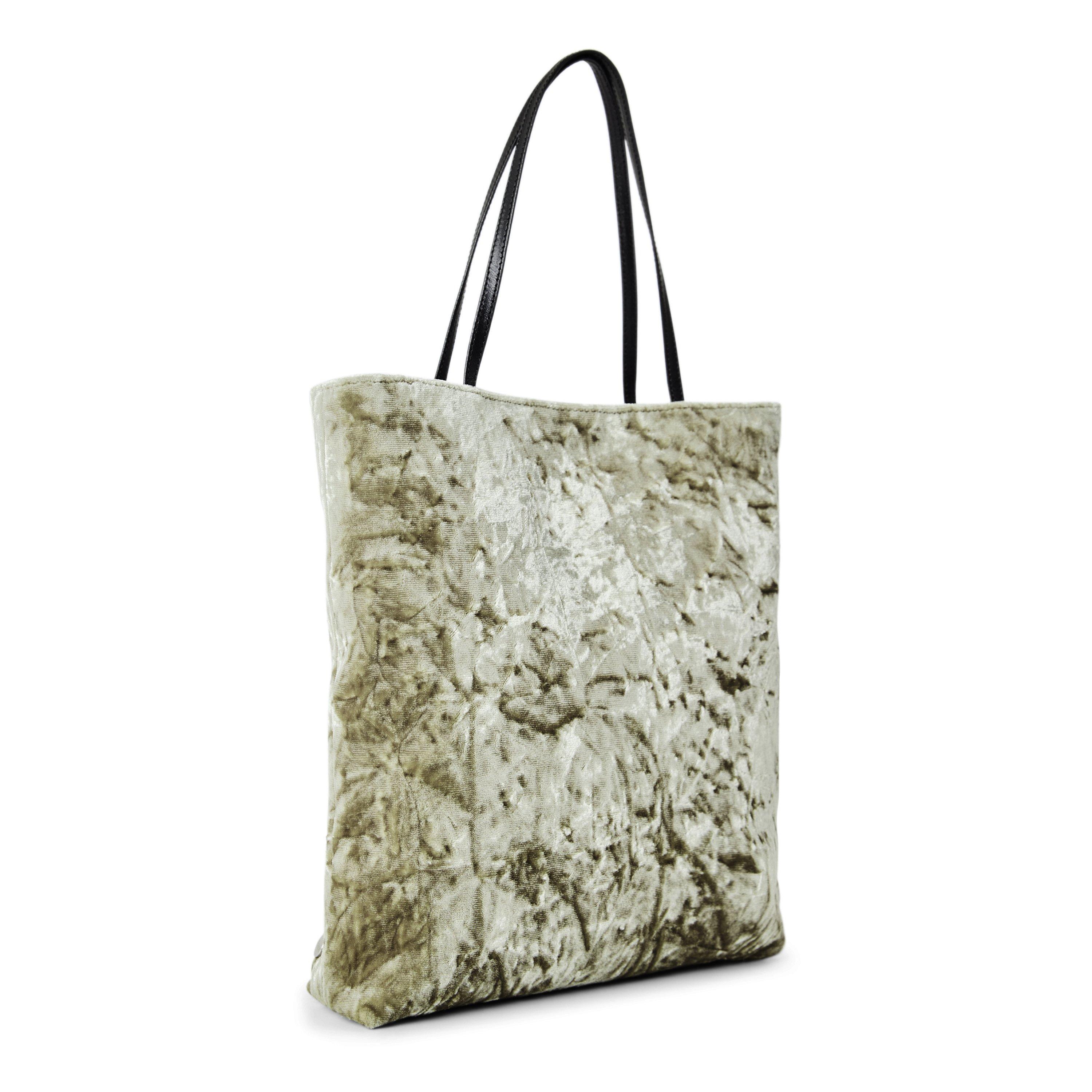 LIGHT BROWN - Valesque - Women's Thea Crushed Velvet Tote Bag - 2