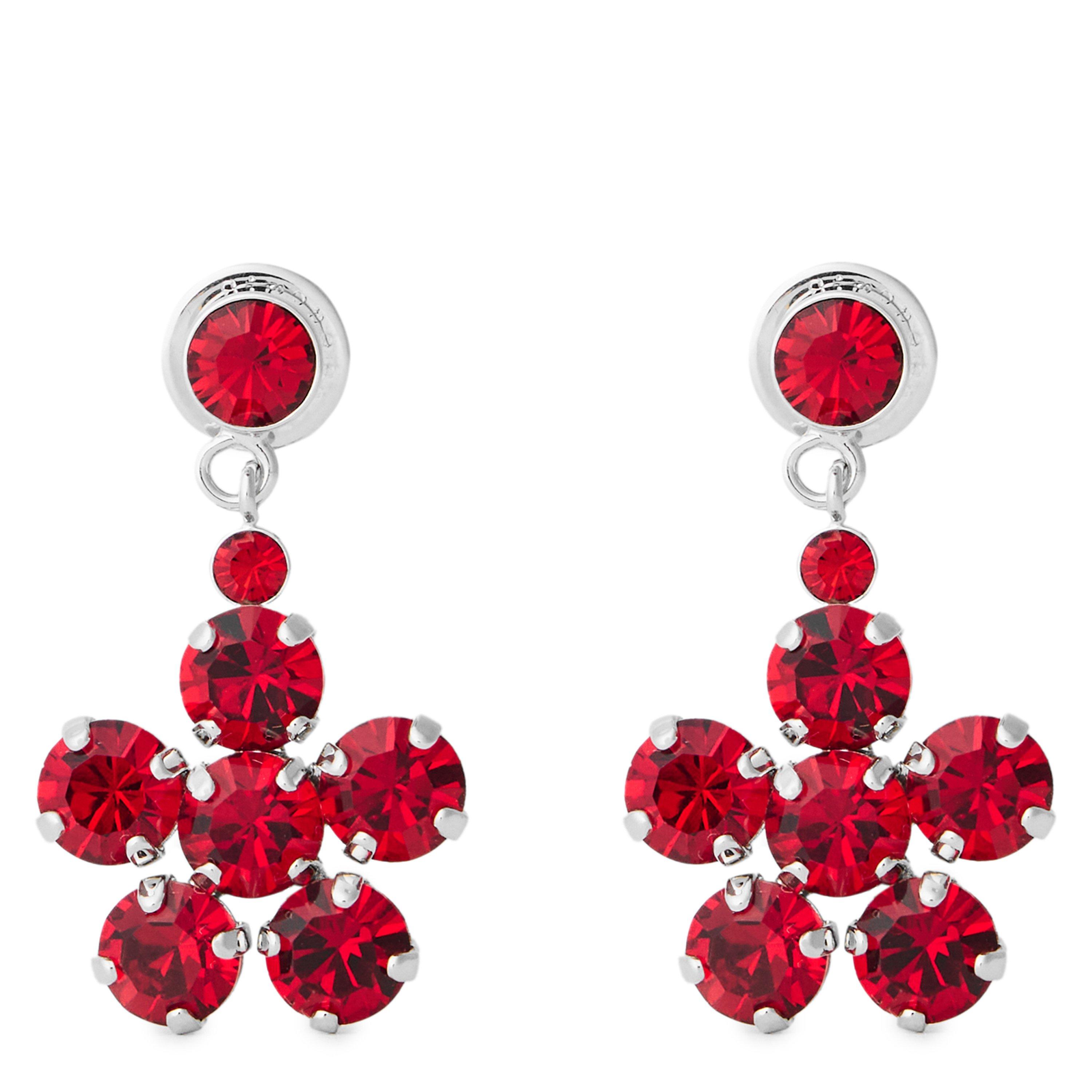 DARK RED - Simone Rocha - MINI DAISY DROP EARRINGS - 1