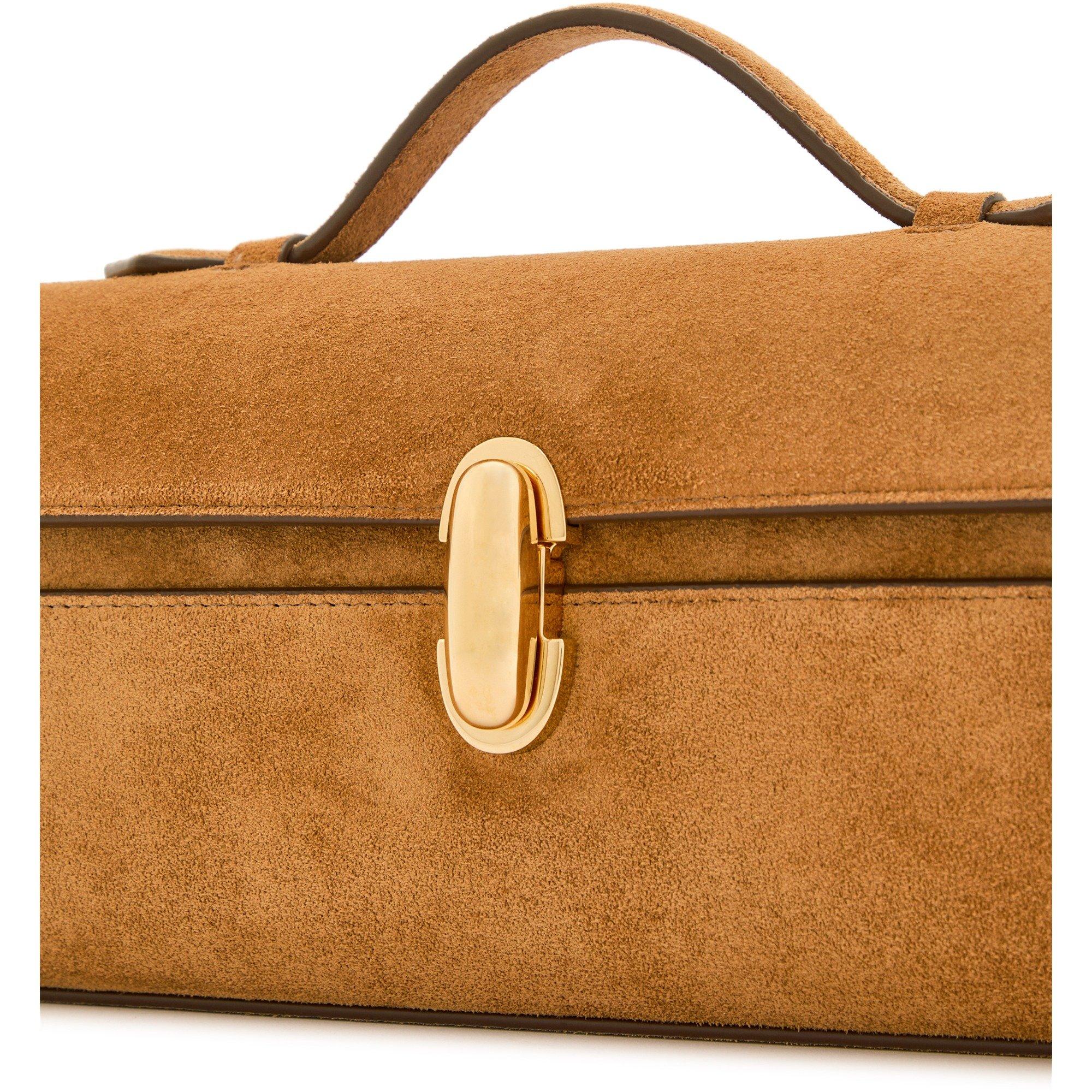 TAN - Savette - SLIM SYMMETRY POCHETTE IN SUED - 4