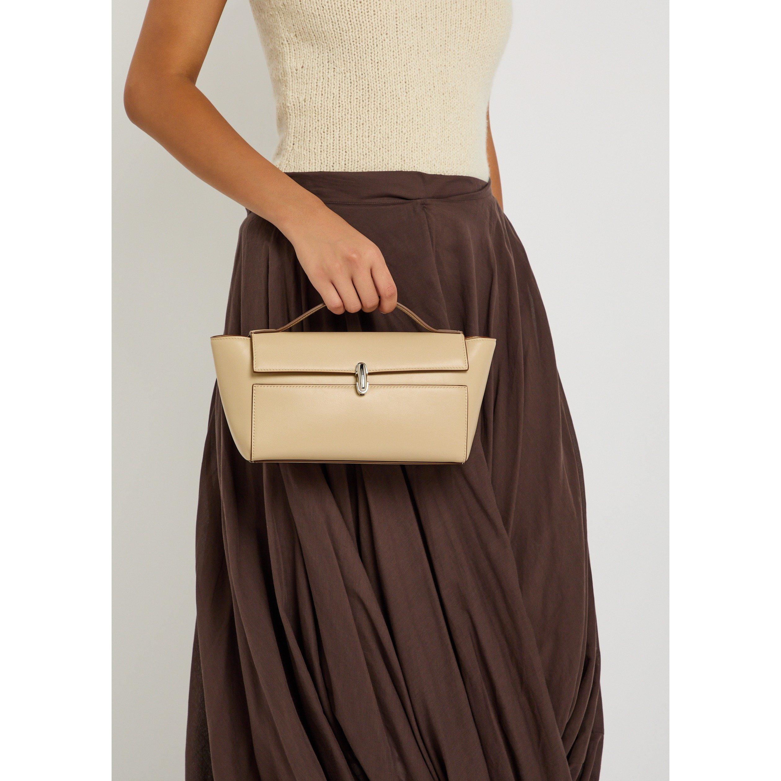 OFF WHITE - Savette - TRAPEZE POCHETTE IN SMOOTH CAL - 3
