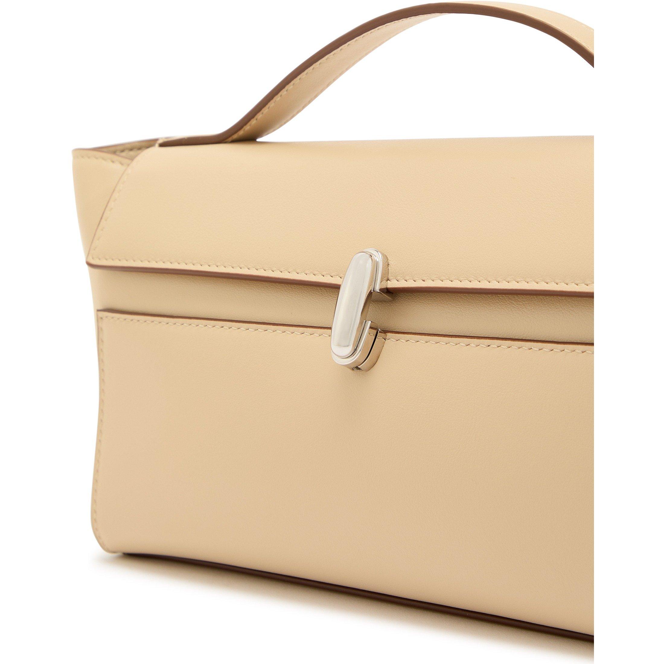 OFF WHITE - Savette - TRAPEZE POCHETTE IN SMOOTH CAL - 4