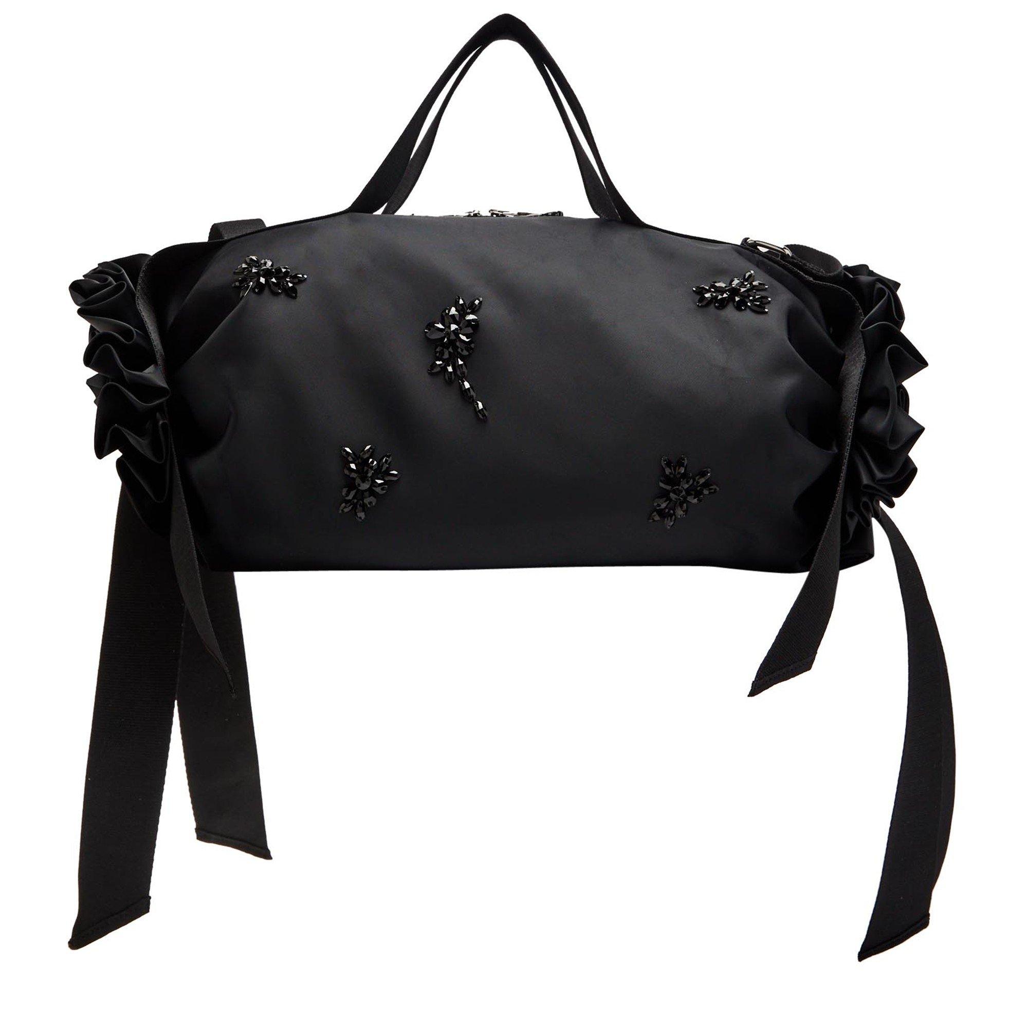 BLACK - Simone Rocha - DOUBLE RIBBON ROSETTE BAG W/ T