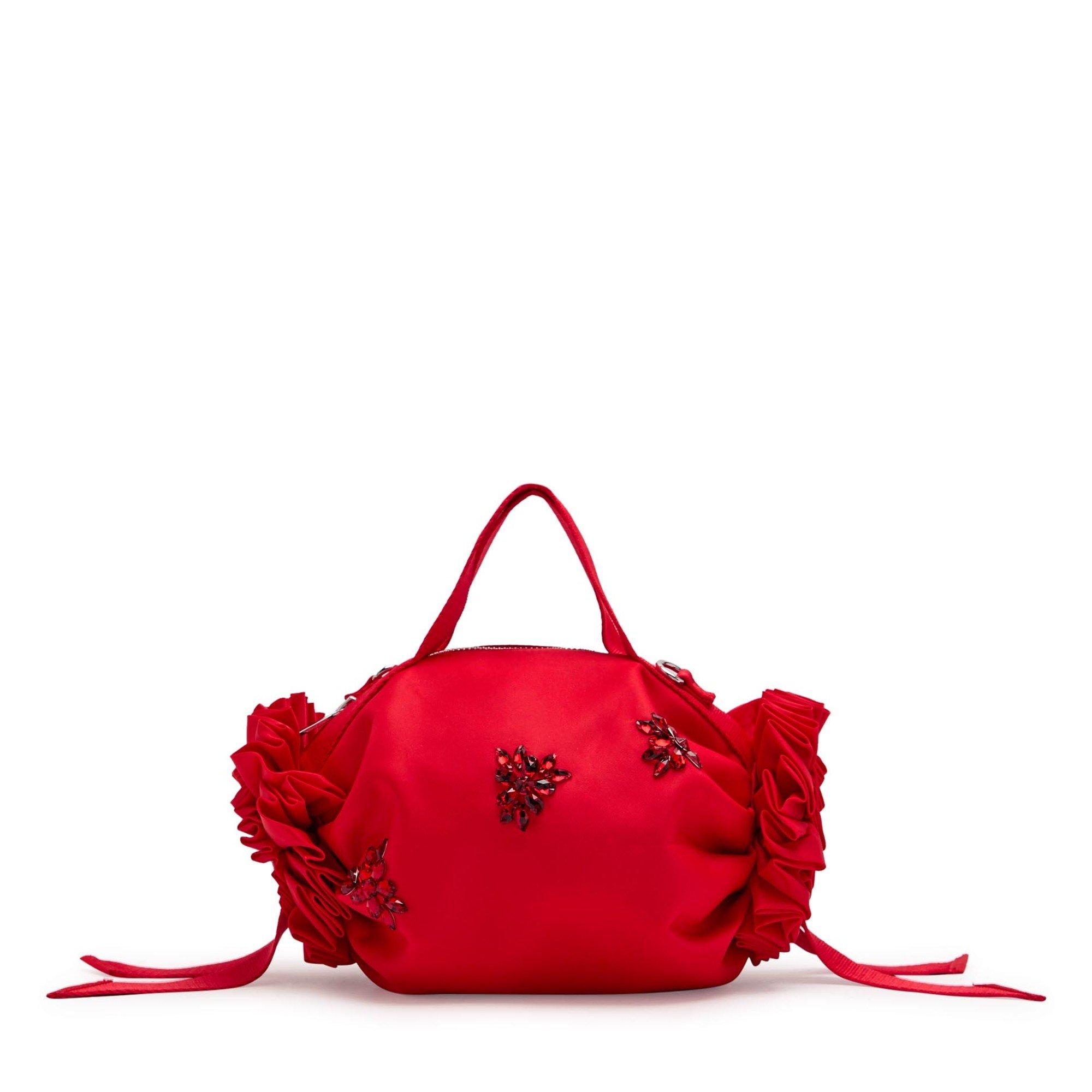 RED - Simone Rocha - MINI DOUBLE RIBBON ROSETTE BAG