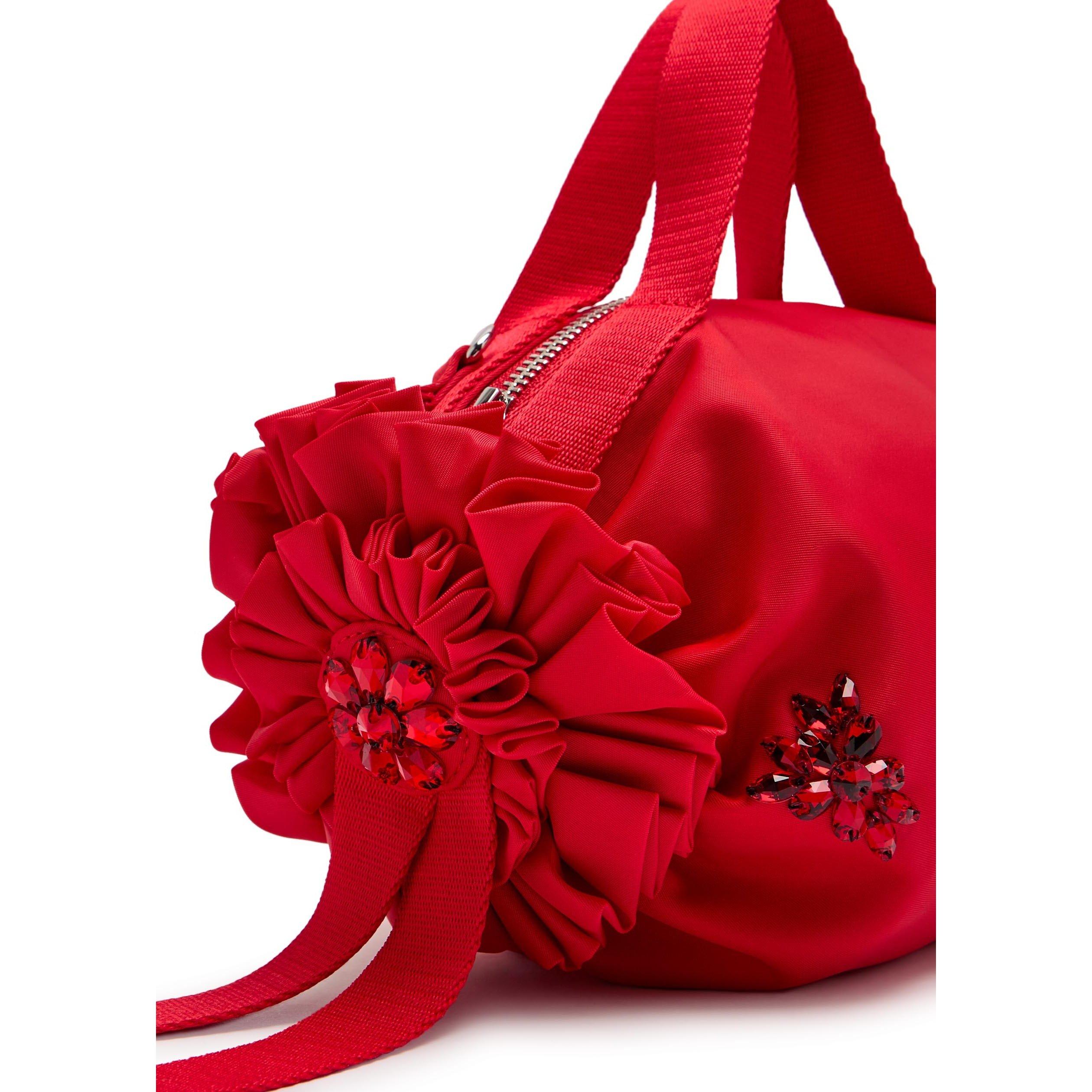 RED - Simone Rocha - MINI DOUBLE RIBBON ROSETTE BAG - 4