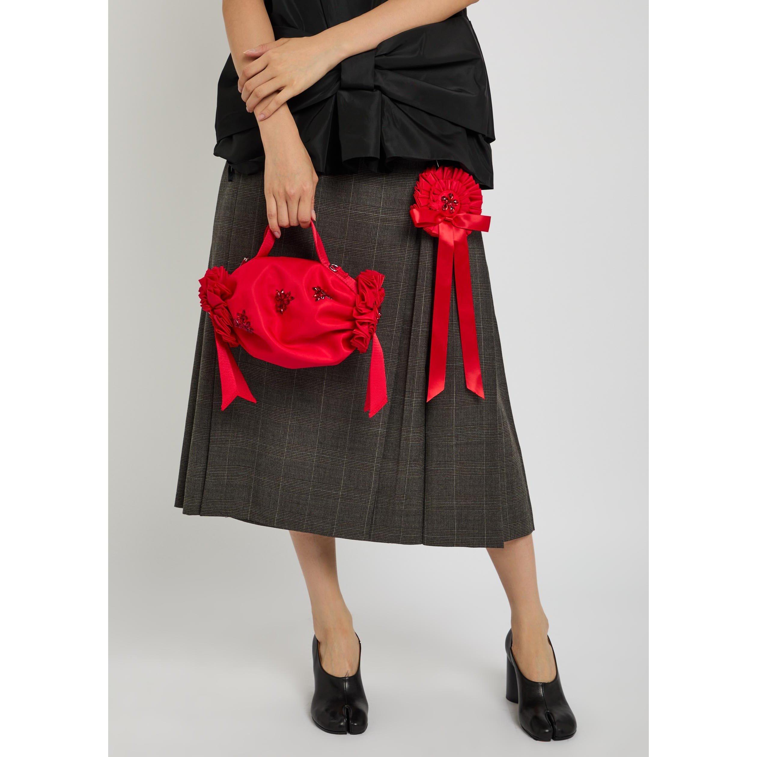 RED - Simone Rocha - MINI DOUBLE RIBBON ROSETTE BAG - 6