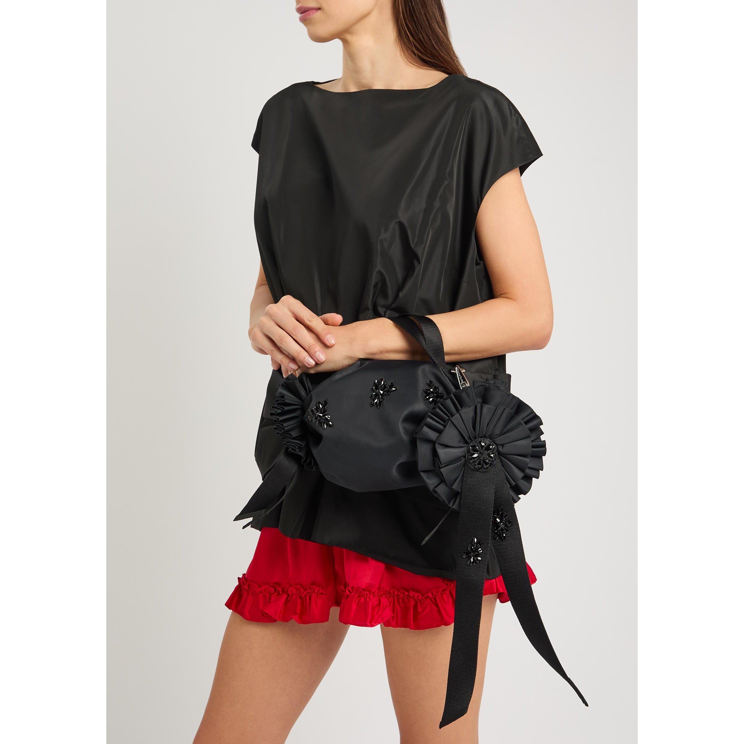 BLACK - Simone Rocha - RIBBON ROSETTE COIN PURSE W/ E - 3