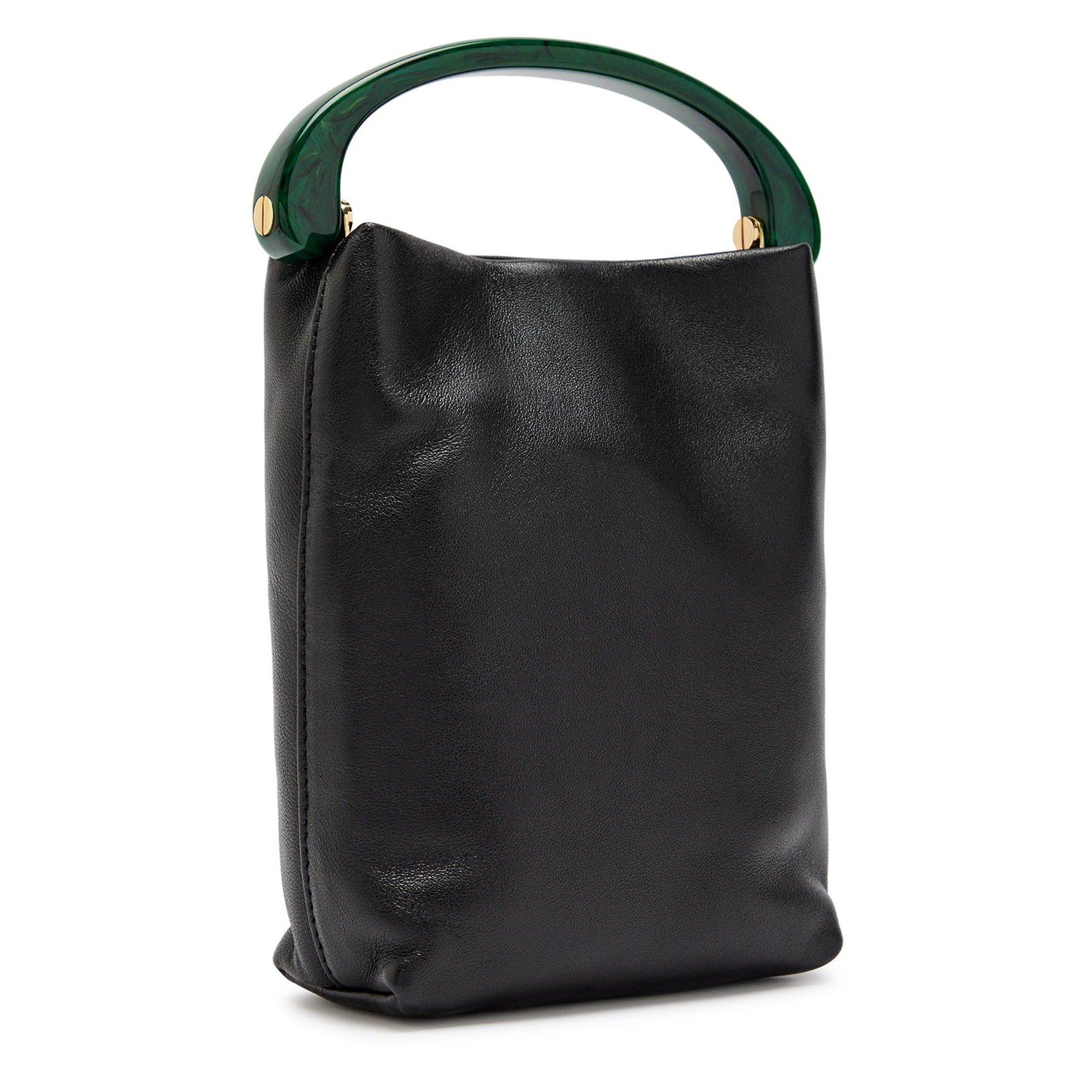 BLACK - Dries Van Noten - CRISP LEATHER BAG TOP HANDLE - 2