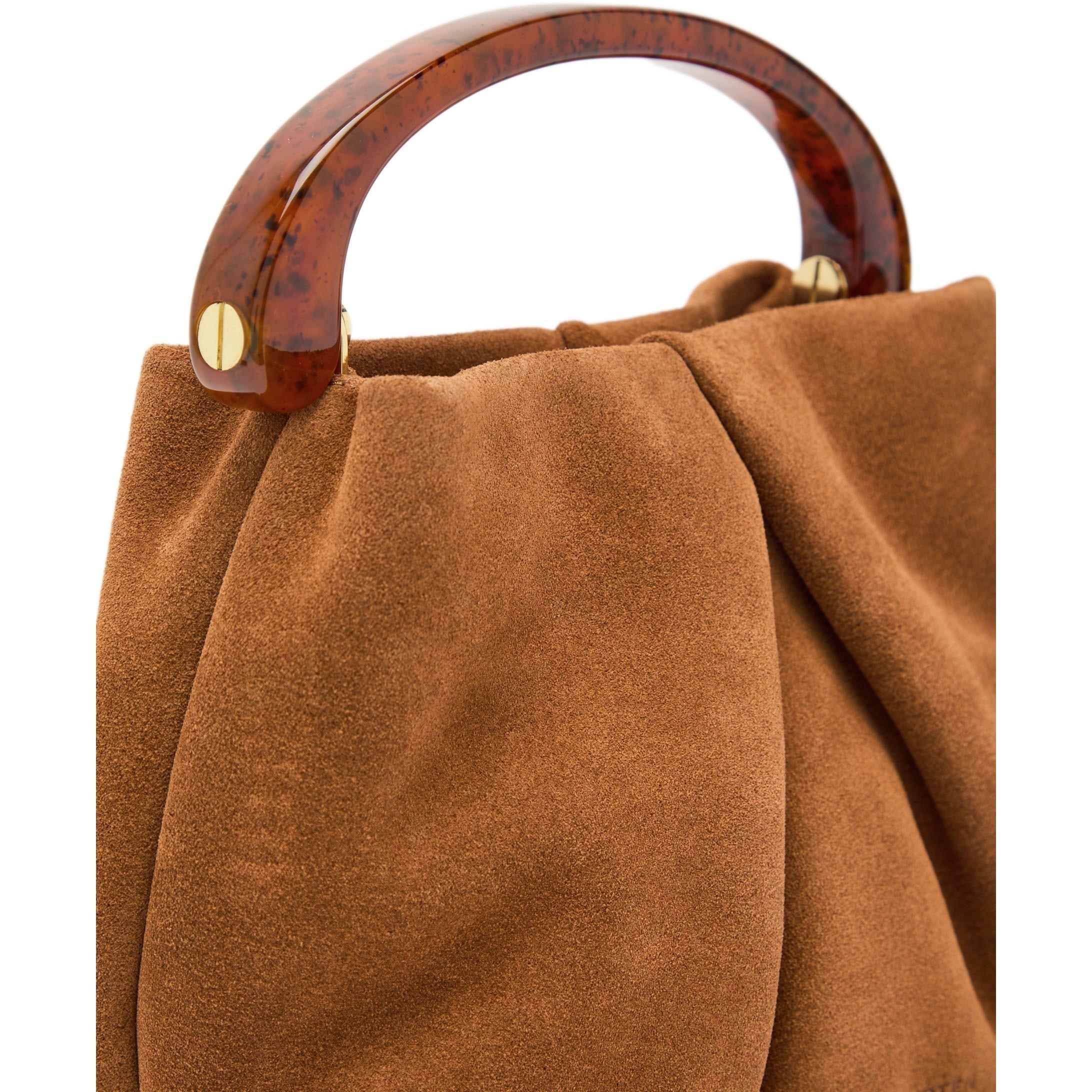 TAN - Dries Van Noten - CRISP EW TOP HANDLE SUEDE - 4