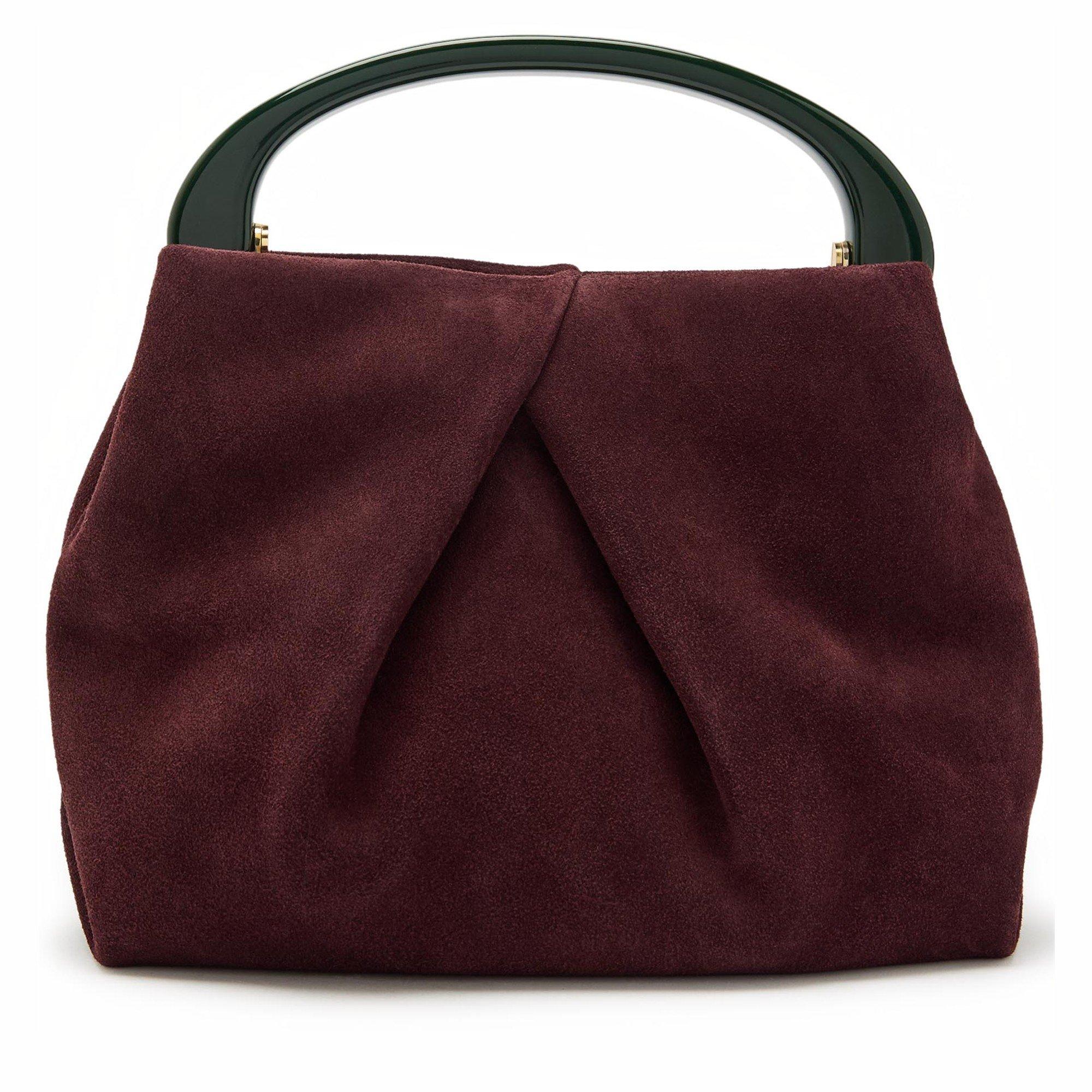 DARK PURPLE - Dries Van Noten - CRISP EW TOP HANDLE SUEDE