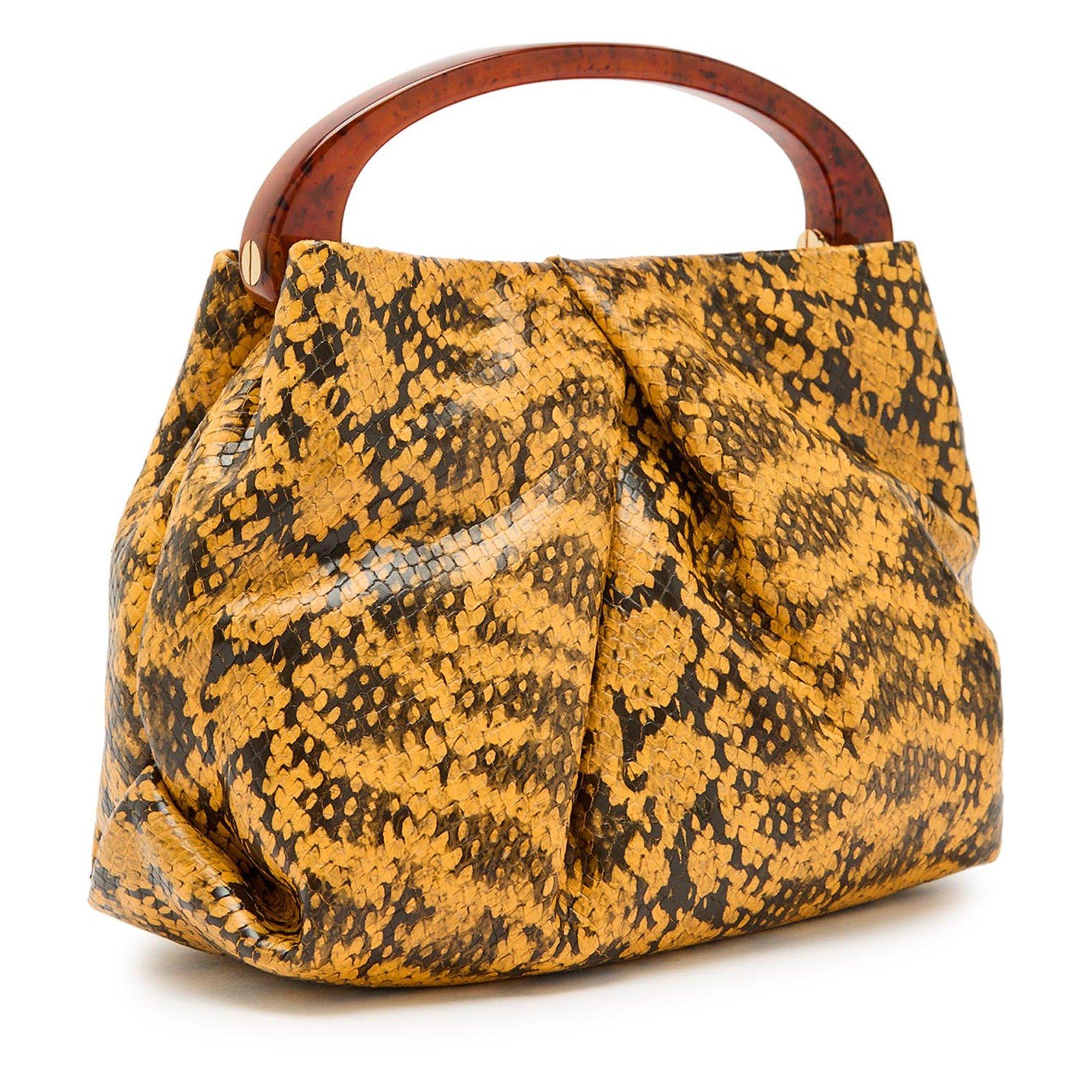 YELLOW - Dries Van Noten - CRISP EW TOP HANDLE SNAKE PRIN - 2