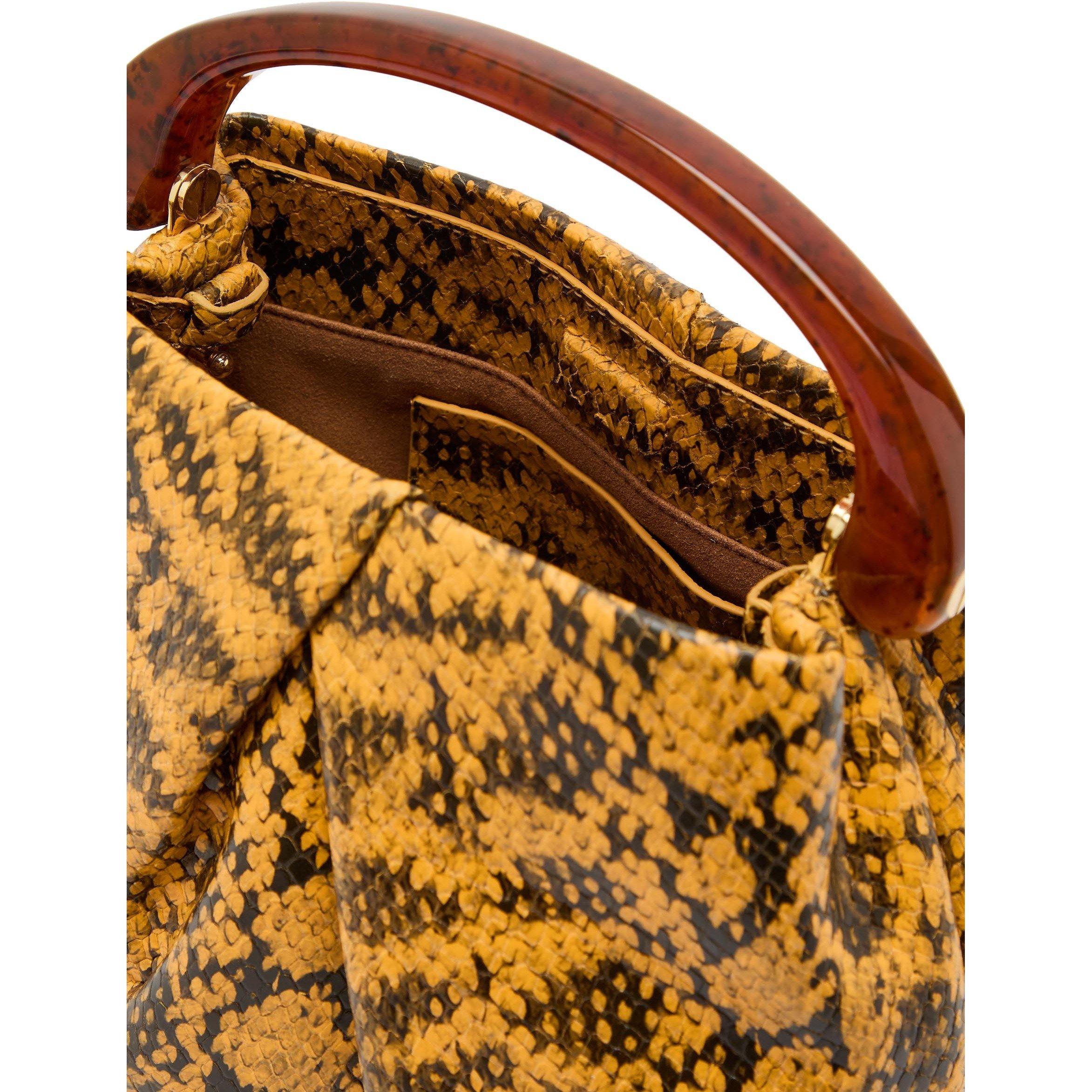 YELLOW - Dries Van Noten - CRISP EW TOP HANDLE SNAKE PRIN - 5
