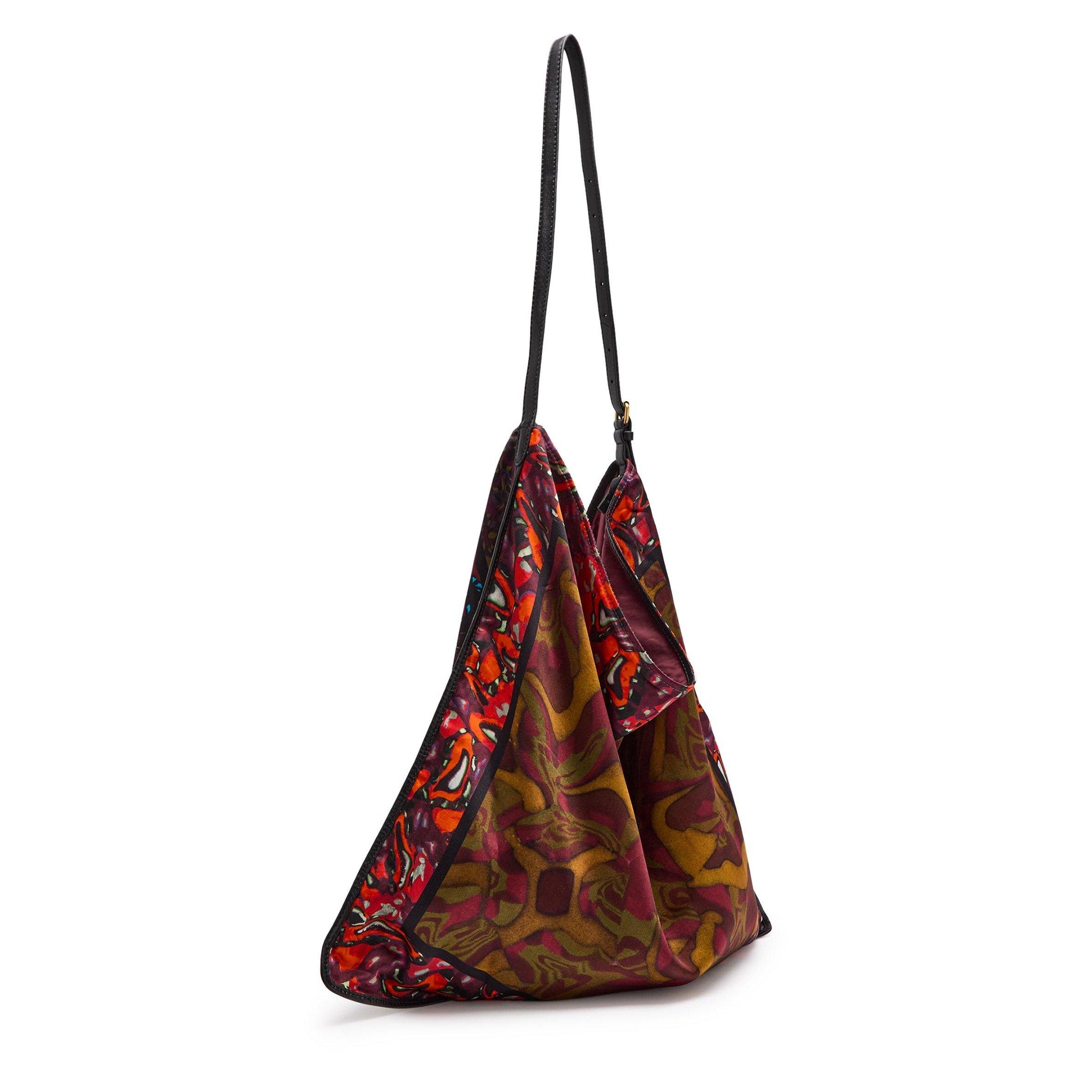 RUST - Dries Van Noten - Women's Scarf Print Large Tote Bag - 2
