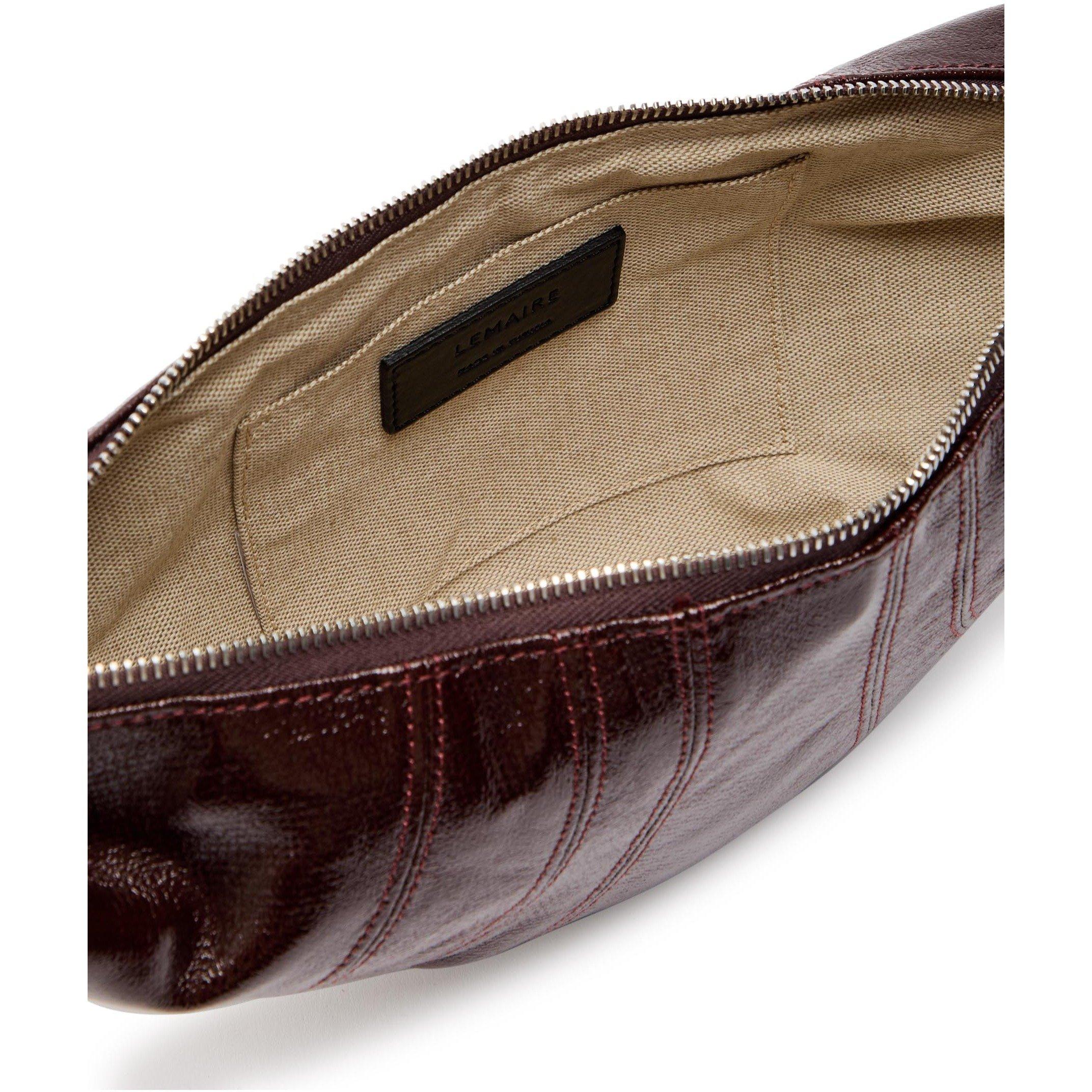 DARK BROWN - Lemaire - SMALL CROISSANT BAG COATED COT - 5
