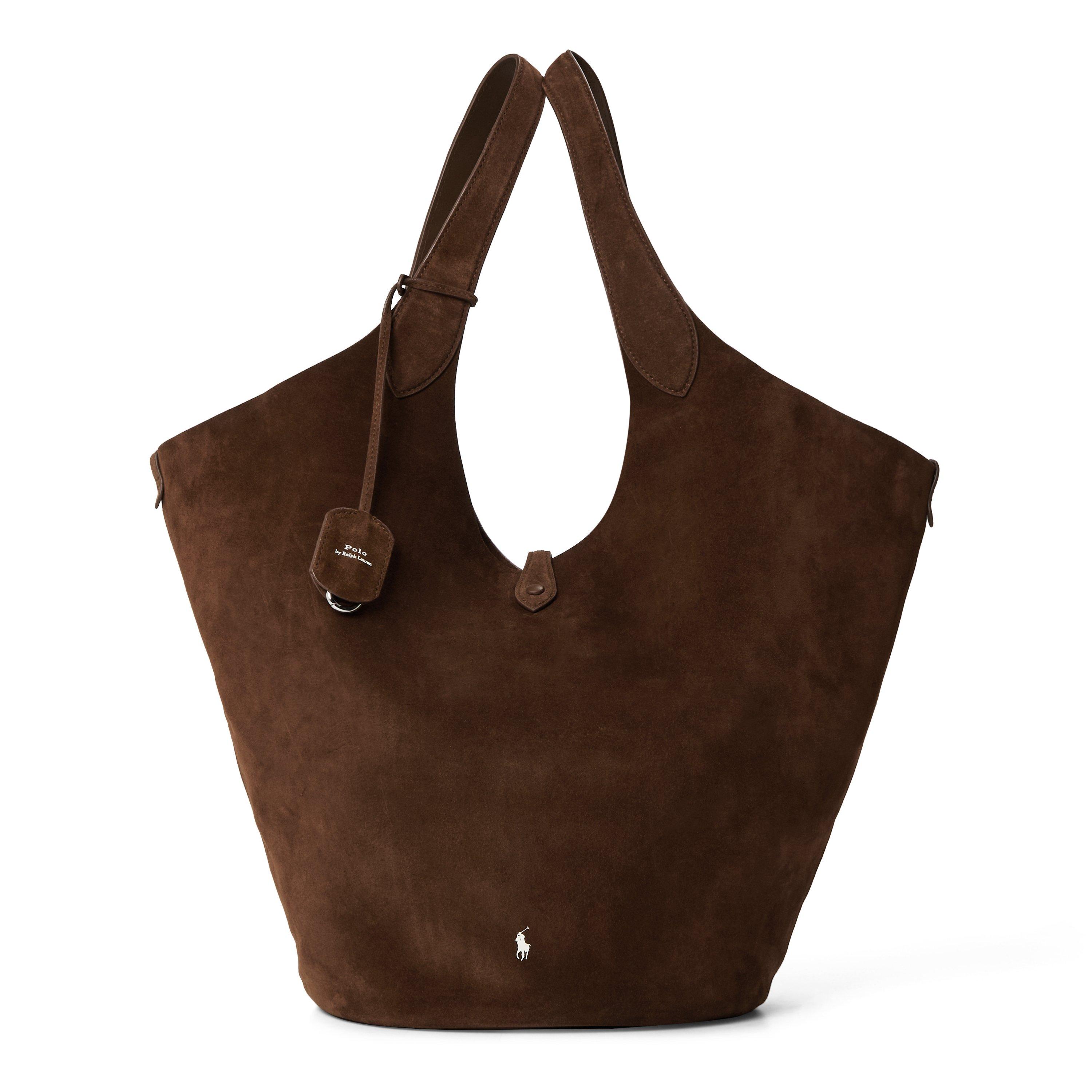 DARK BROWN - Polo Ralph Lauren - PLAY SUEDE LARGE TOTE - 1