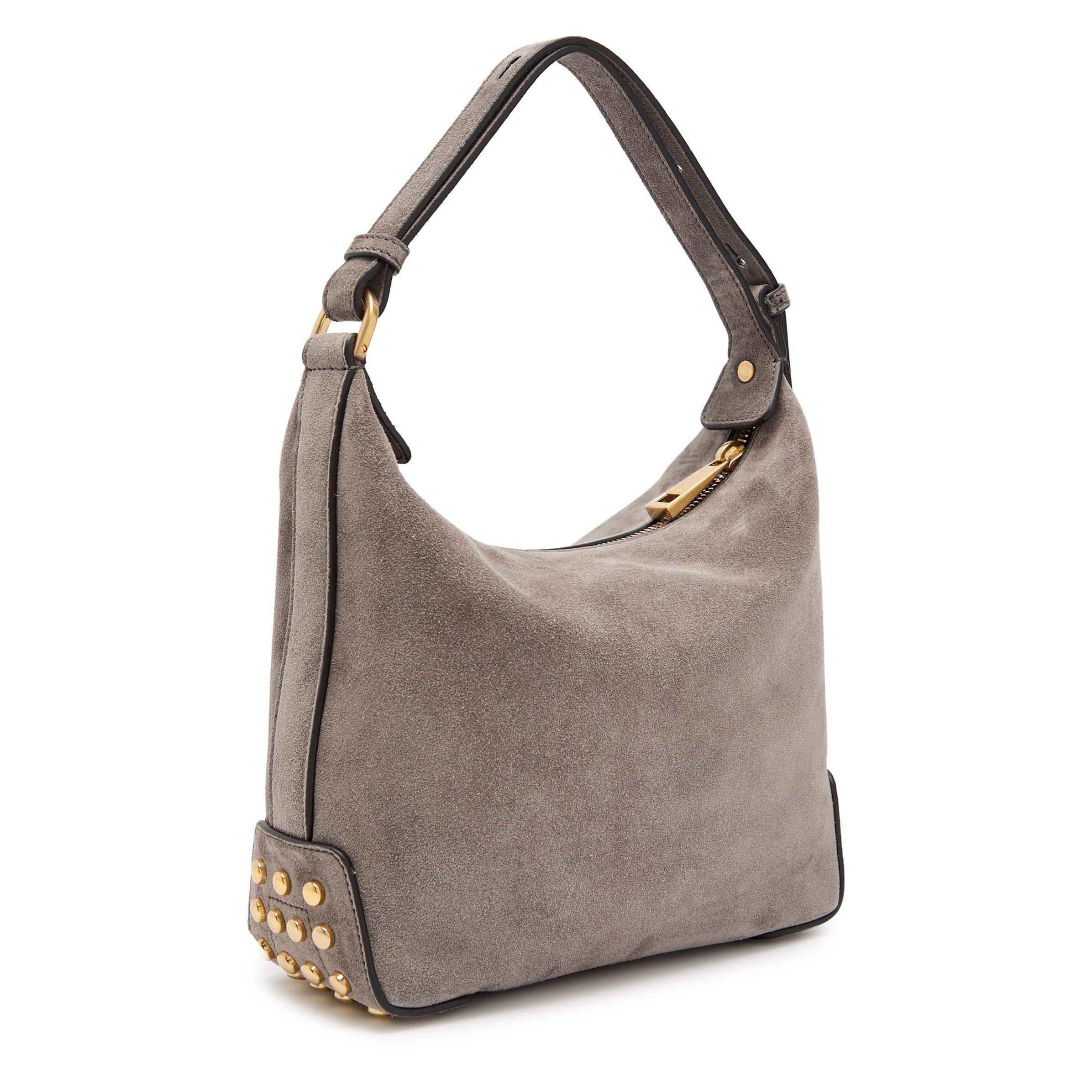 TAUPE - Tods - Women's GMT Sacca Mini Suede Top Handle Bag - 2
