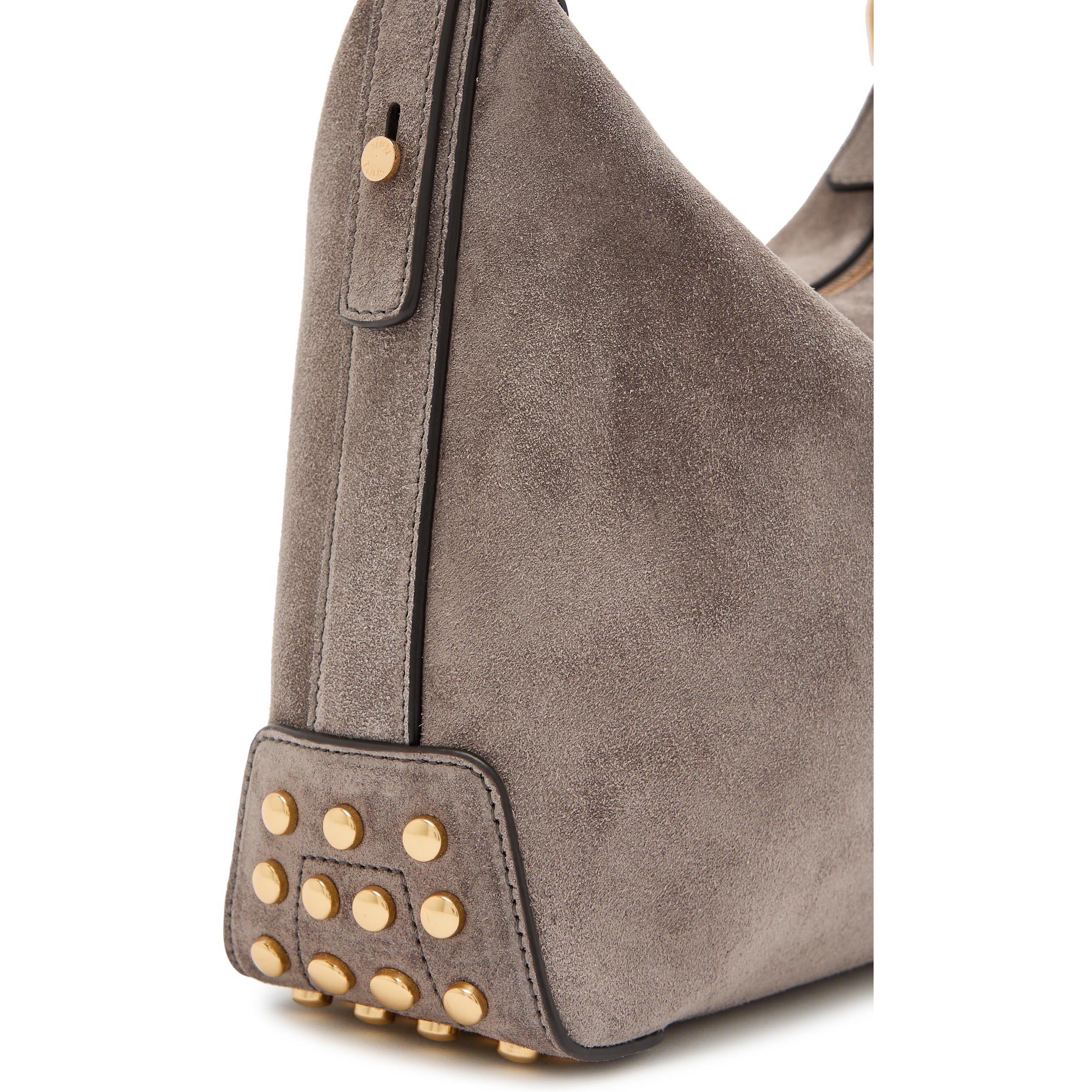 TAUPE - Tods - Women's GMT Sacca Mini Suede Top Handle Bag - 4