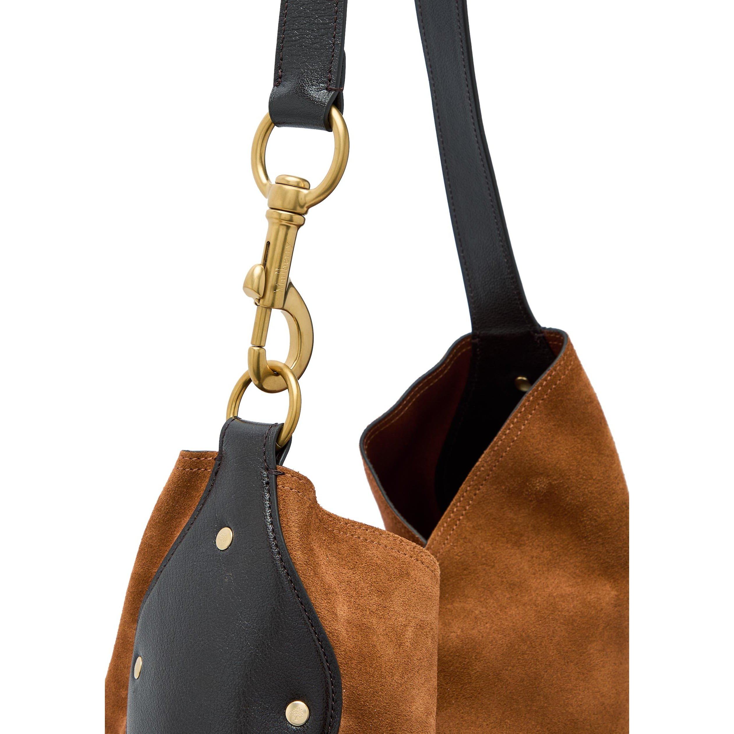 BROWN - Mulberry - HACKNEY SHOULDER BAG SUEDE - 4