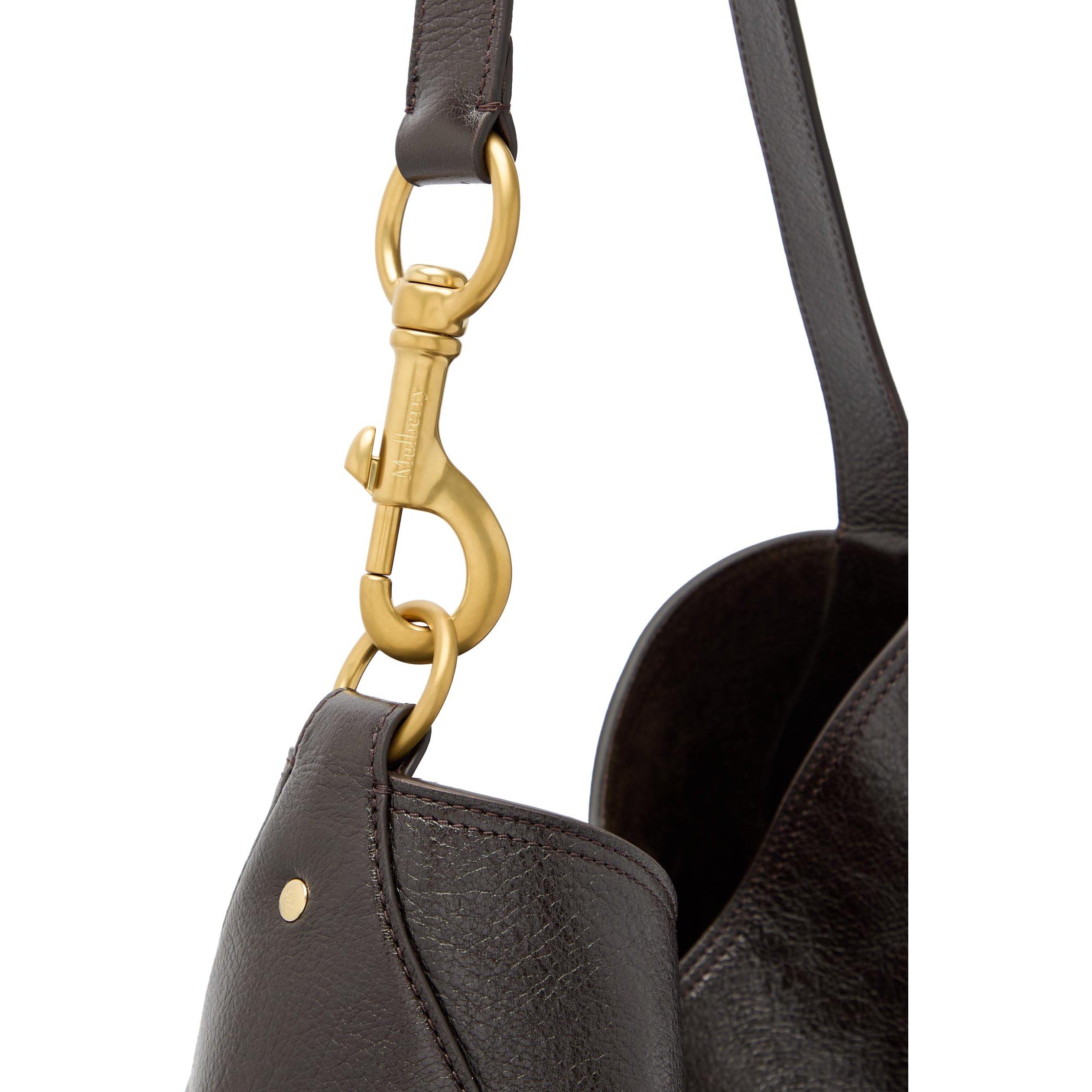 BROWN - Mulberry - HACKNEY SHOULDER BAG SHINY BUF - 4
