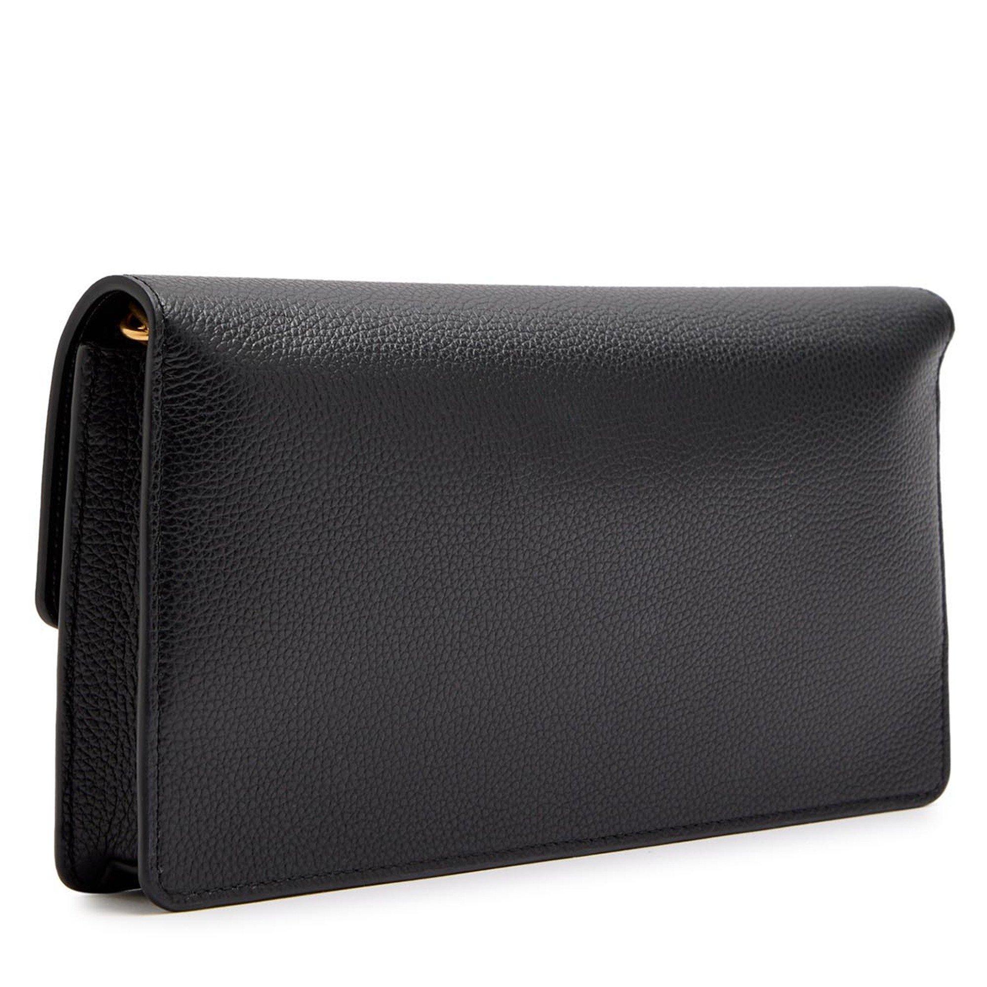 BLACK - Mulberry - Women's Darley Chain Strap Leather Clutch Bag - 2