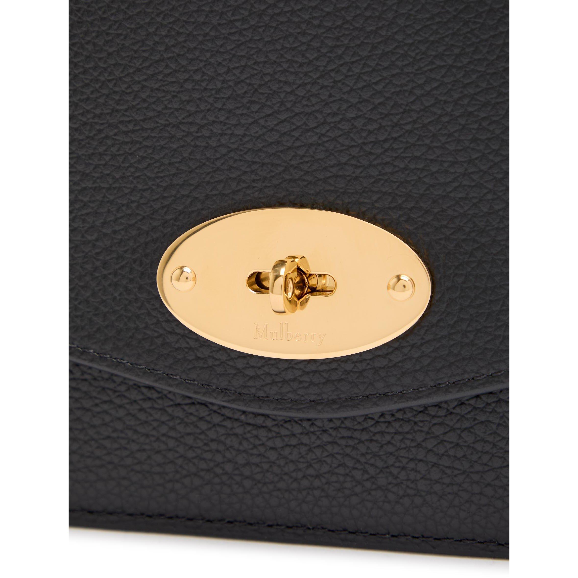 BLACK - Mulberry - Women's Darley Chain Strap Leather Clutch Bag - 4