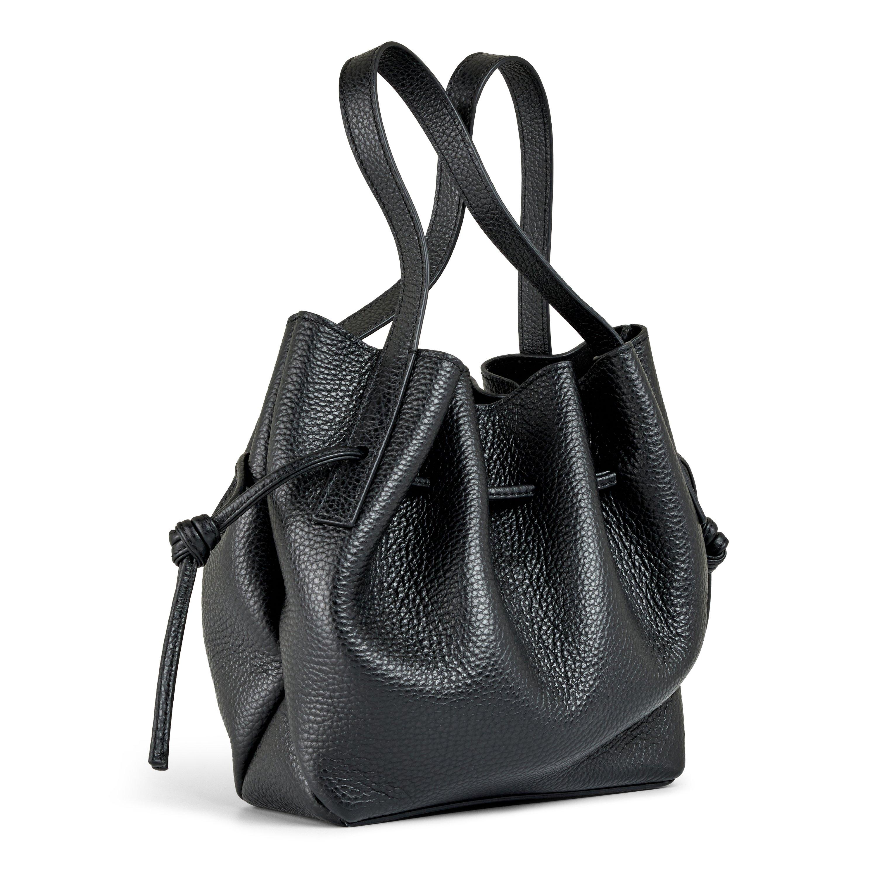 BLACK - Yuzefi - MINI SCALLOP TOTE PEBBLE - 2