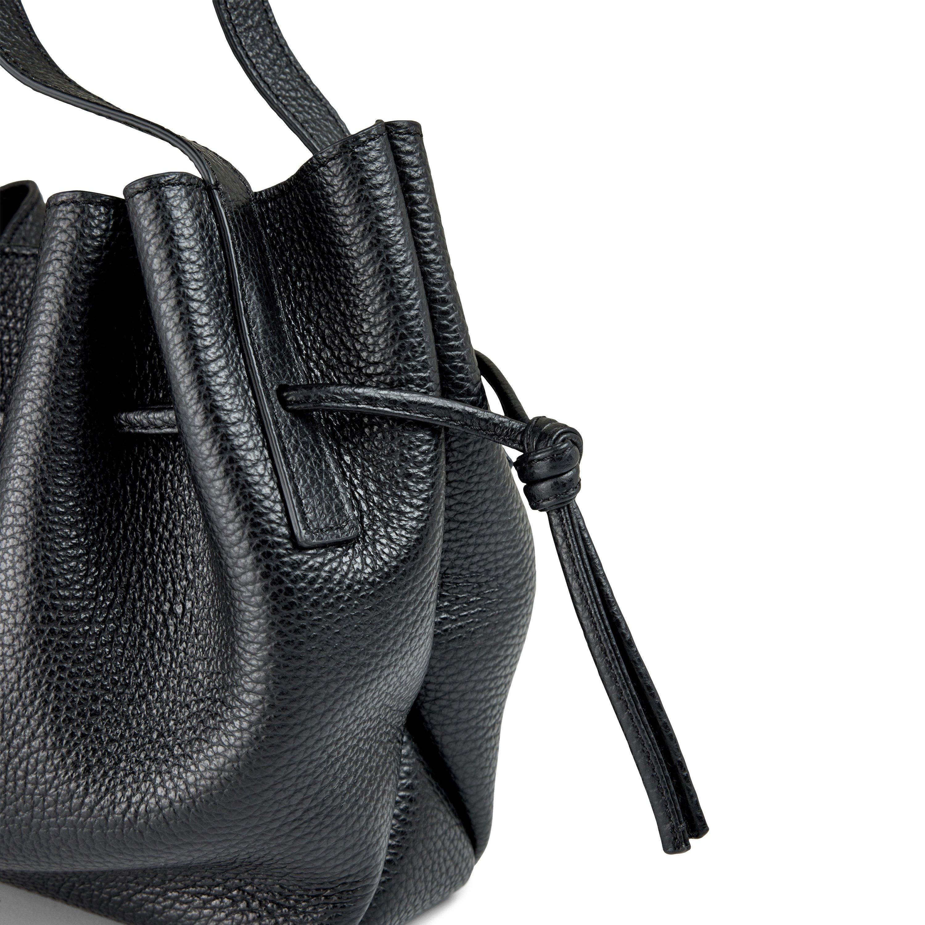 BLACK - Yuzefi - MINI SCALLOP TOTE PEBBLE - 3