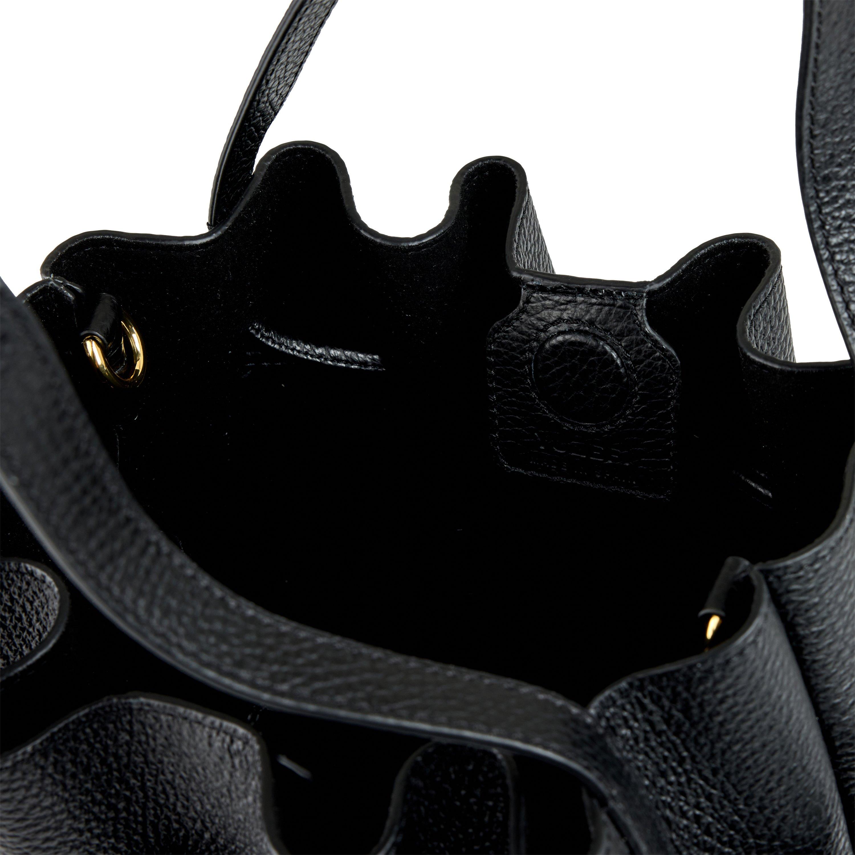 BLACK - Yuzefi - MINI SCALLOP TOTE PEBBLE - 4