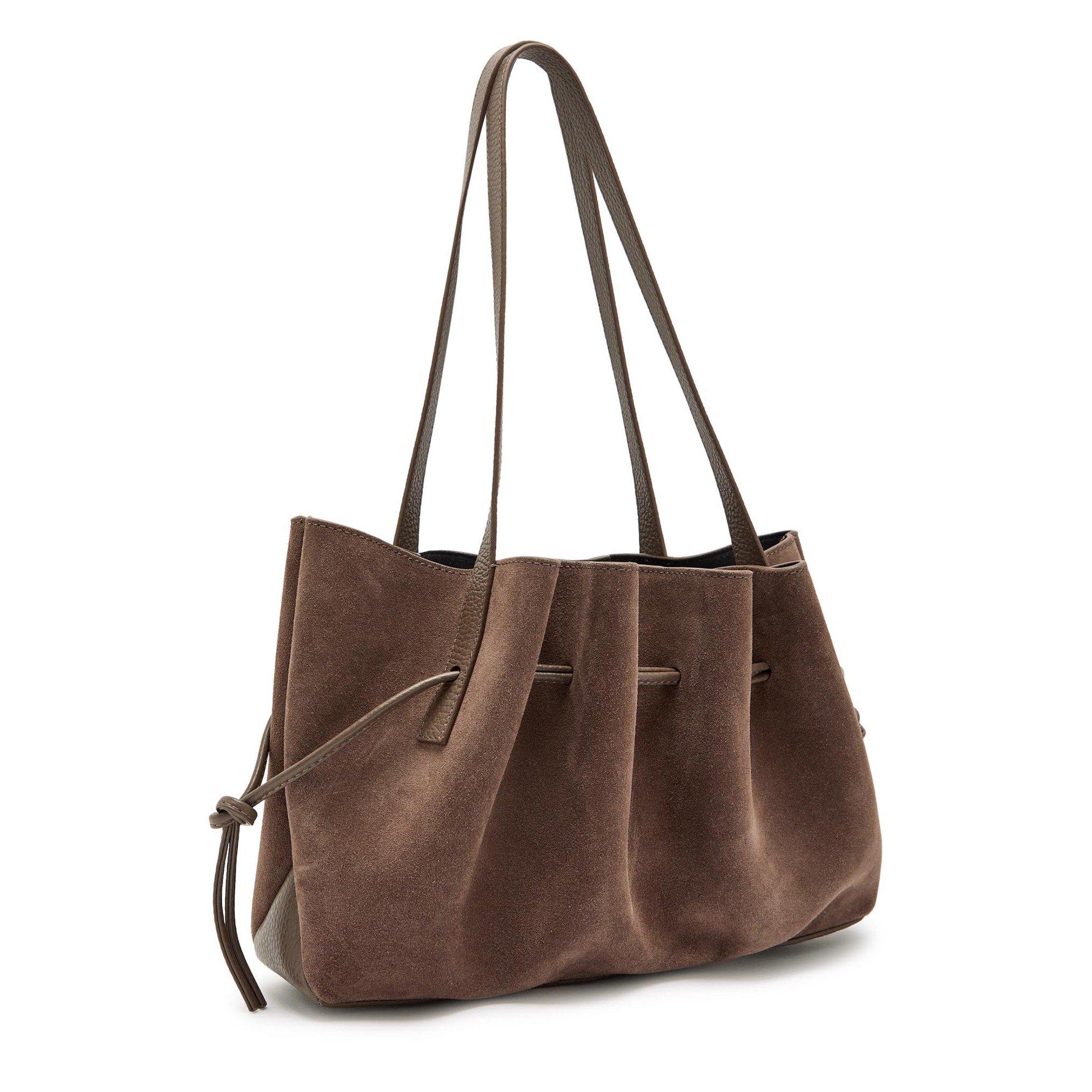 BROWN - Yuzefi - SCALLOP SHOULDER BAG SUEDE - 2