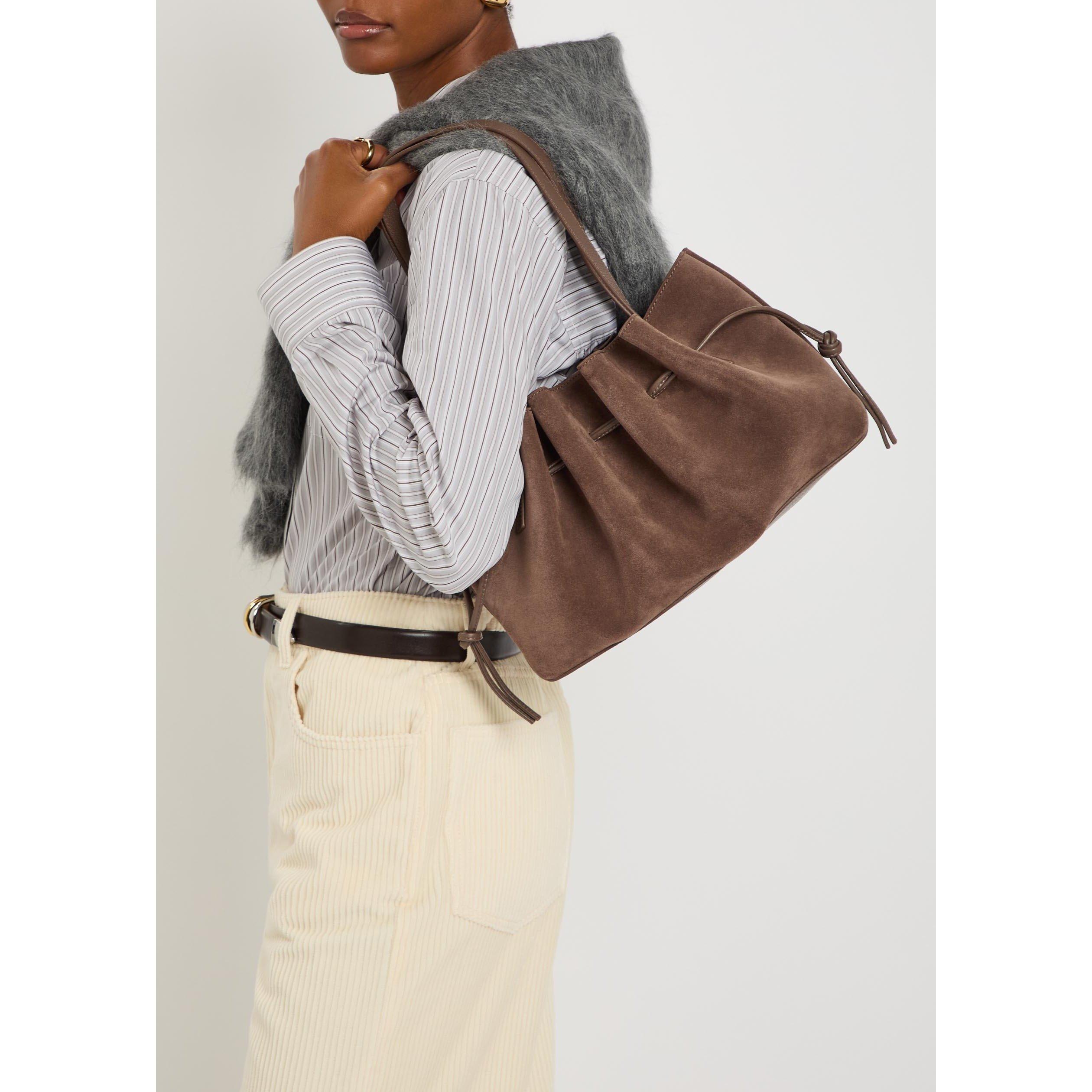 BROWN - Yuzefi - SCALLOP SHOULDER BAG SUEDE - 3
