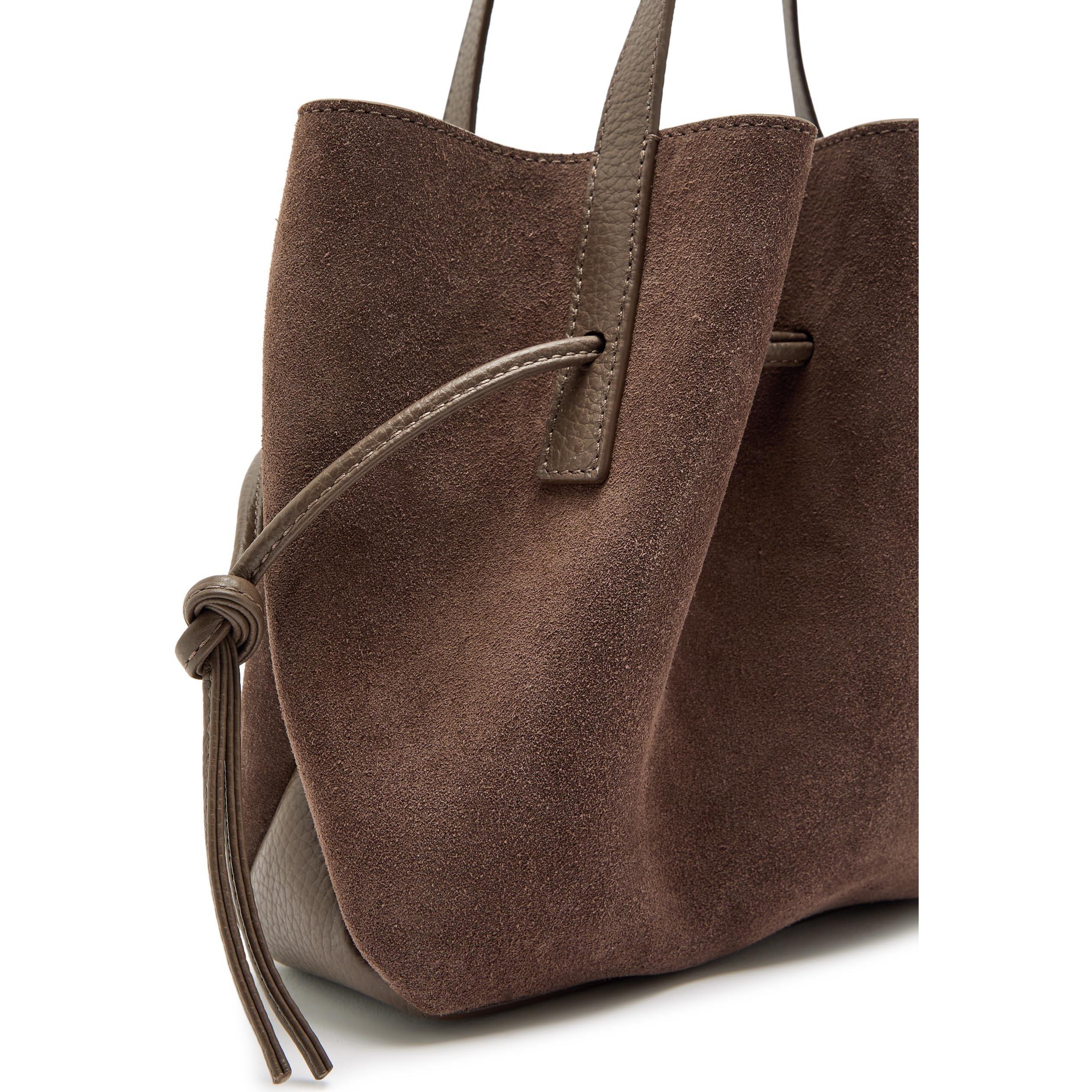 BROWN - Yuzefi - SCALLOP SHOULDER BAG SUEDE - 4