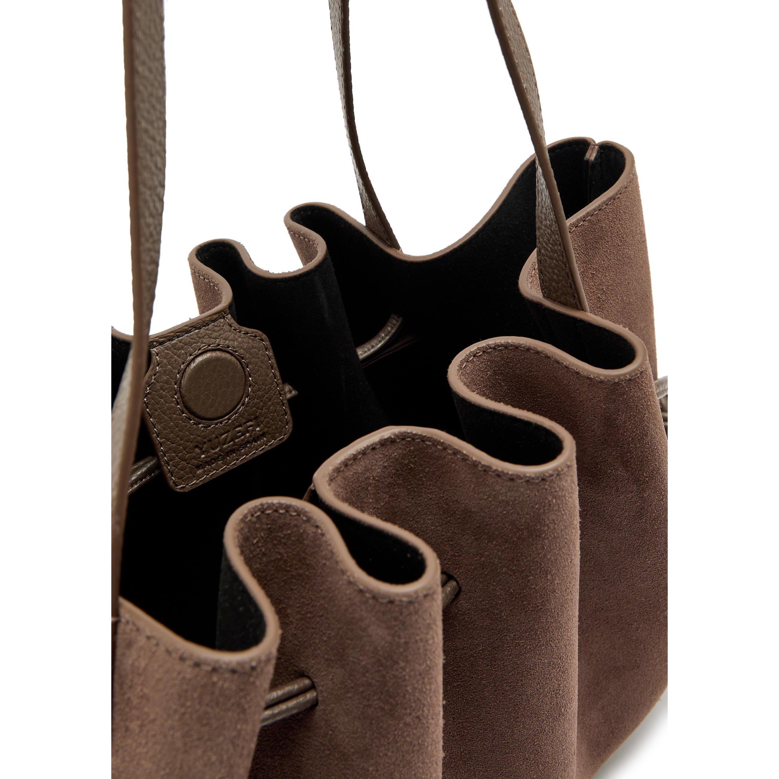BROWN - Yuzefi - SCALLOP SHOULDER BAG SUEDE - 5