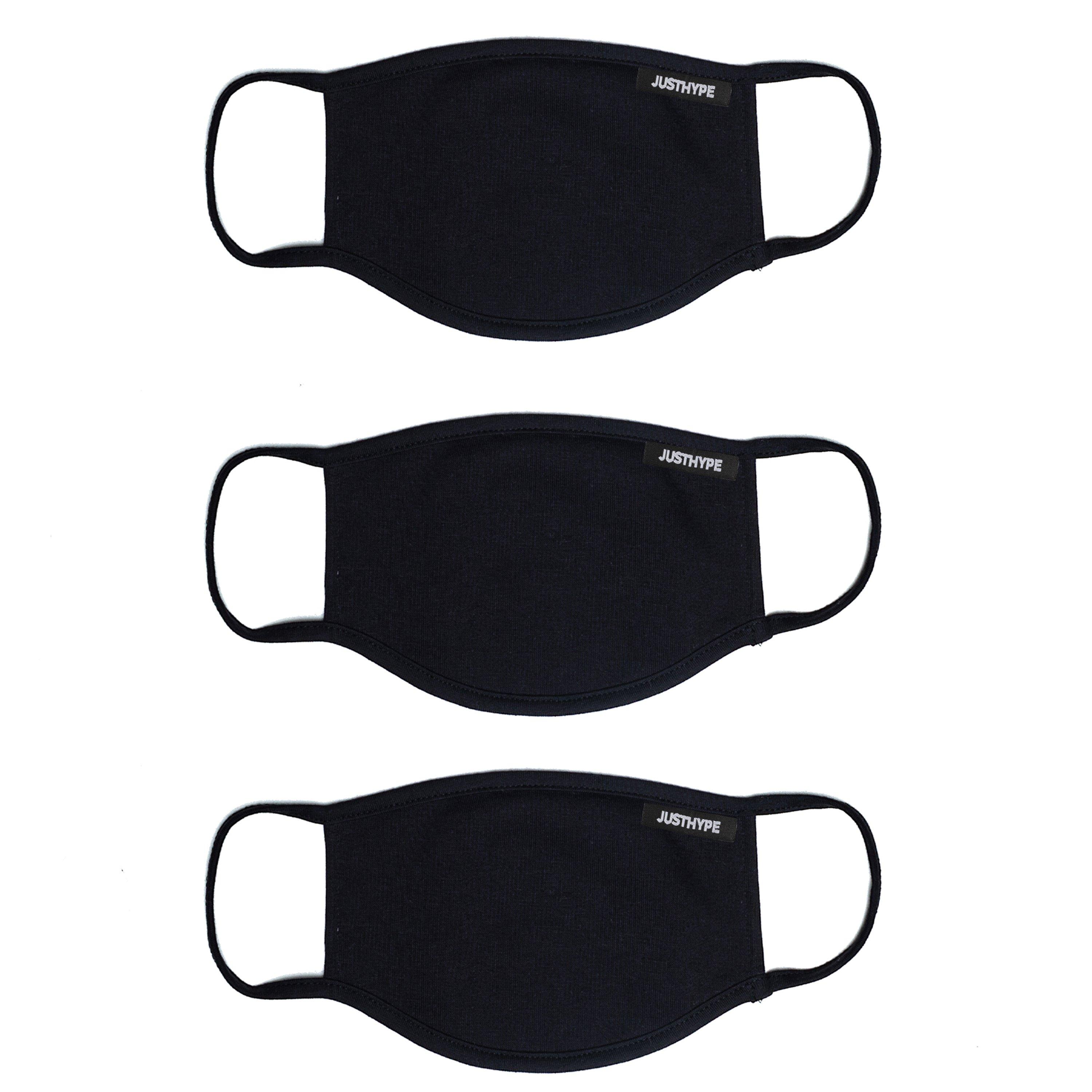 Black - Hype - Face Mask 3 Pack Adults - 1