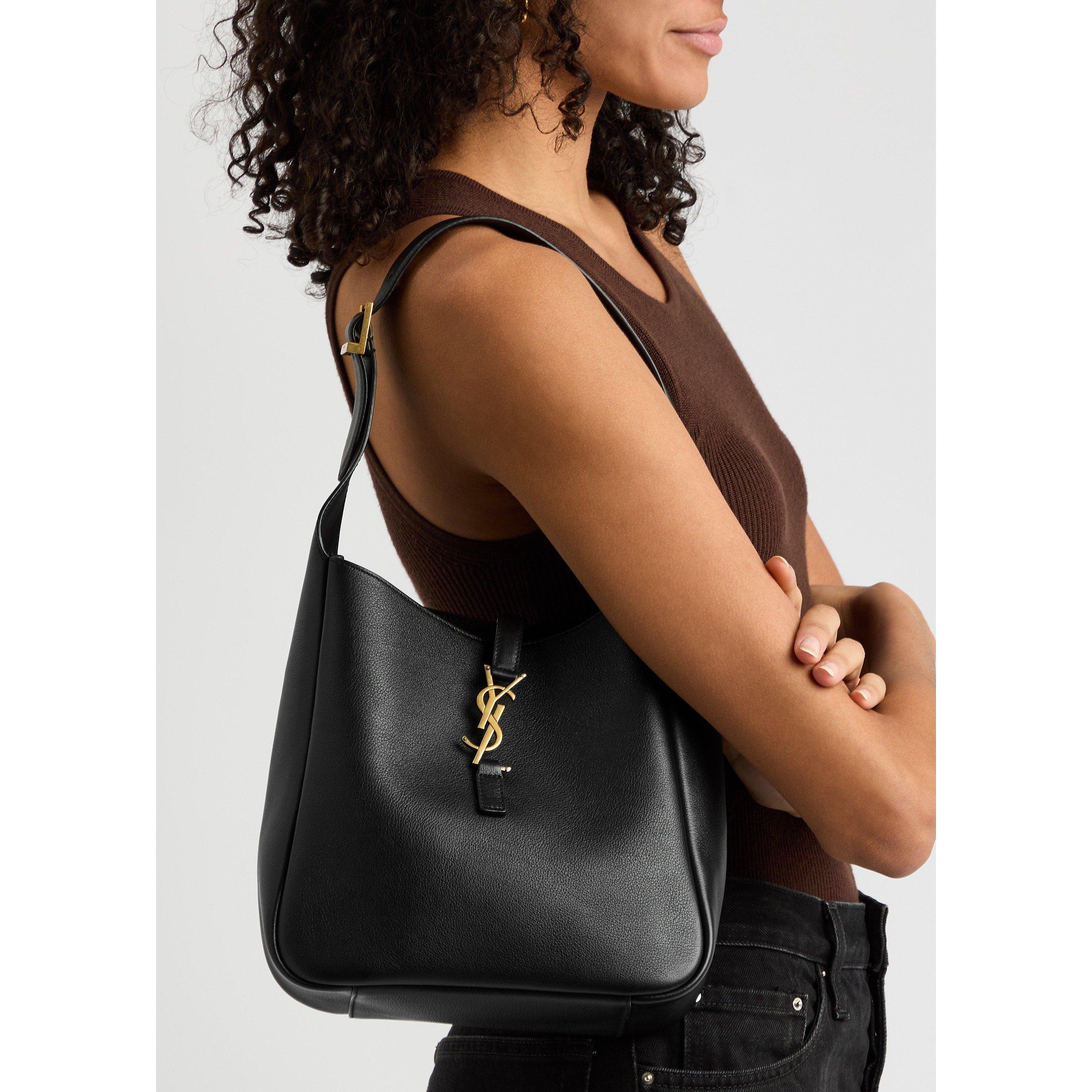 BLACK - Saint Laurent - Women's Le 5 à 7 Small Leather Hobo Bag - 3