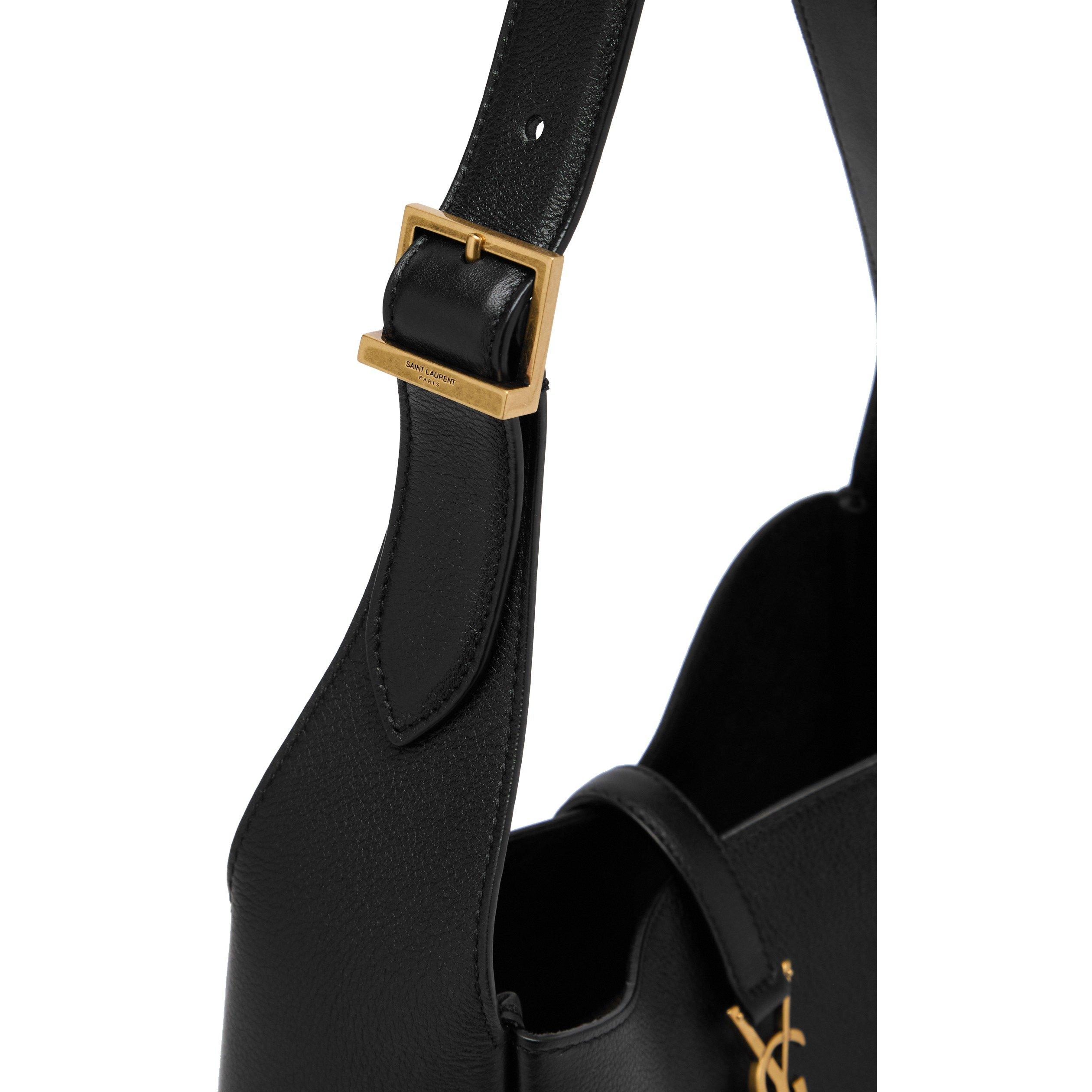 BLACK - Saint Laurent - Women's Le 5 à 7 Small Leather Hobo Bag - 4