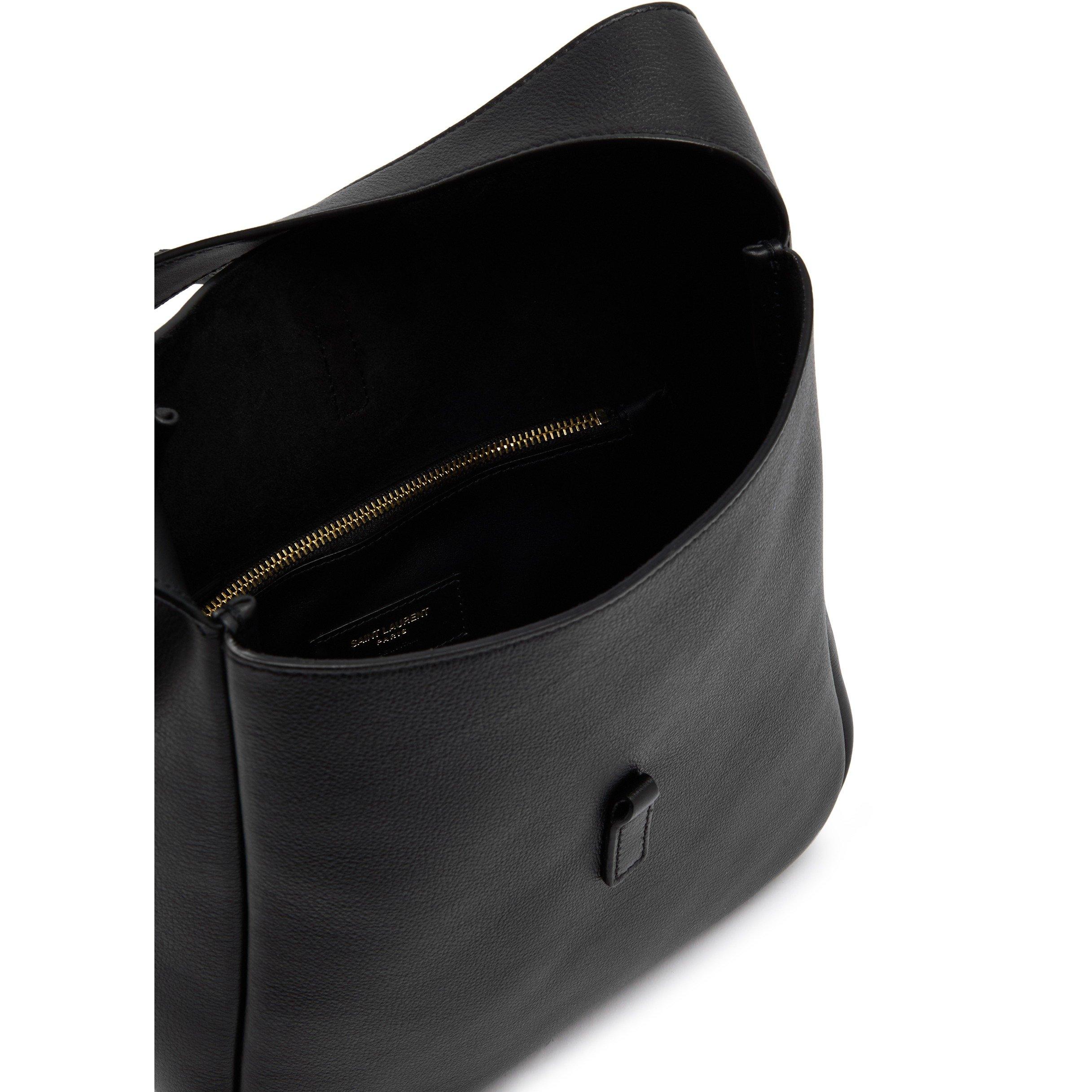 BLACK - Saint Laurent - Women's Le 5 à 7 Small Leather Hobo Bag - 5