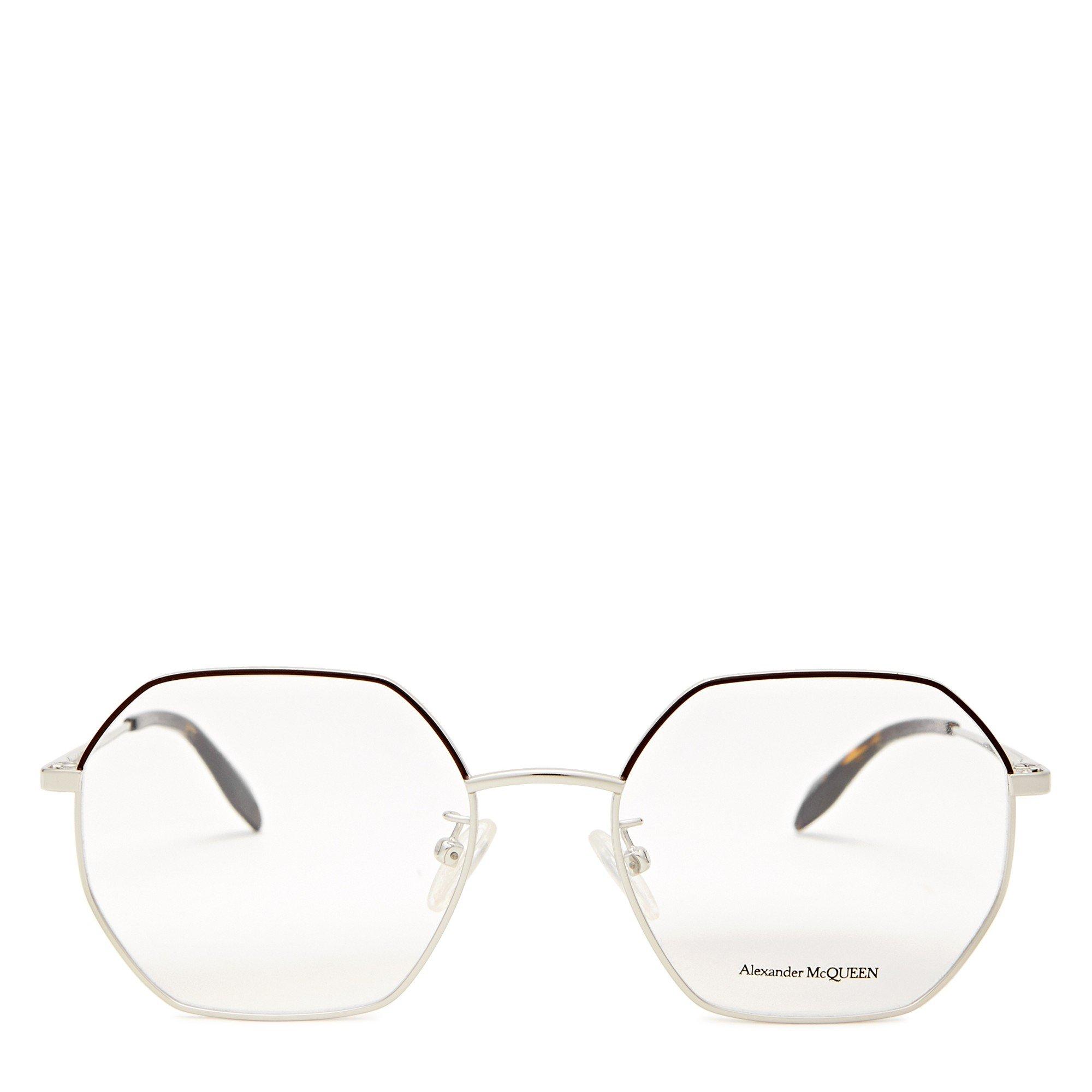 SILVER - Alexander McQueen - AMQ U METAL ROUND OPTICAL - 2