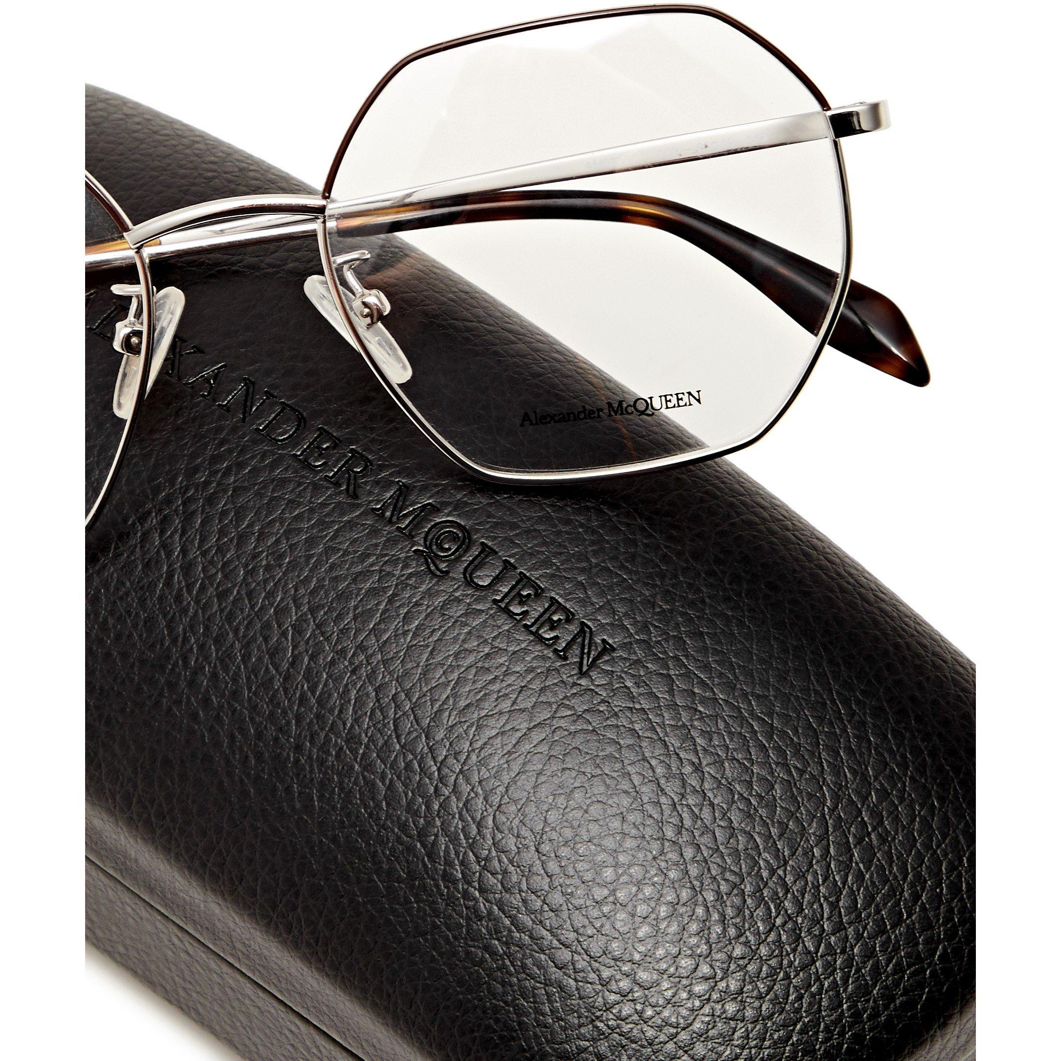 SILVER - Alexander McQueen - AMQ U METAL ROUND OPTICAL - 4
