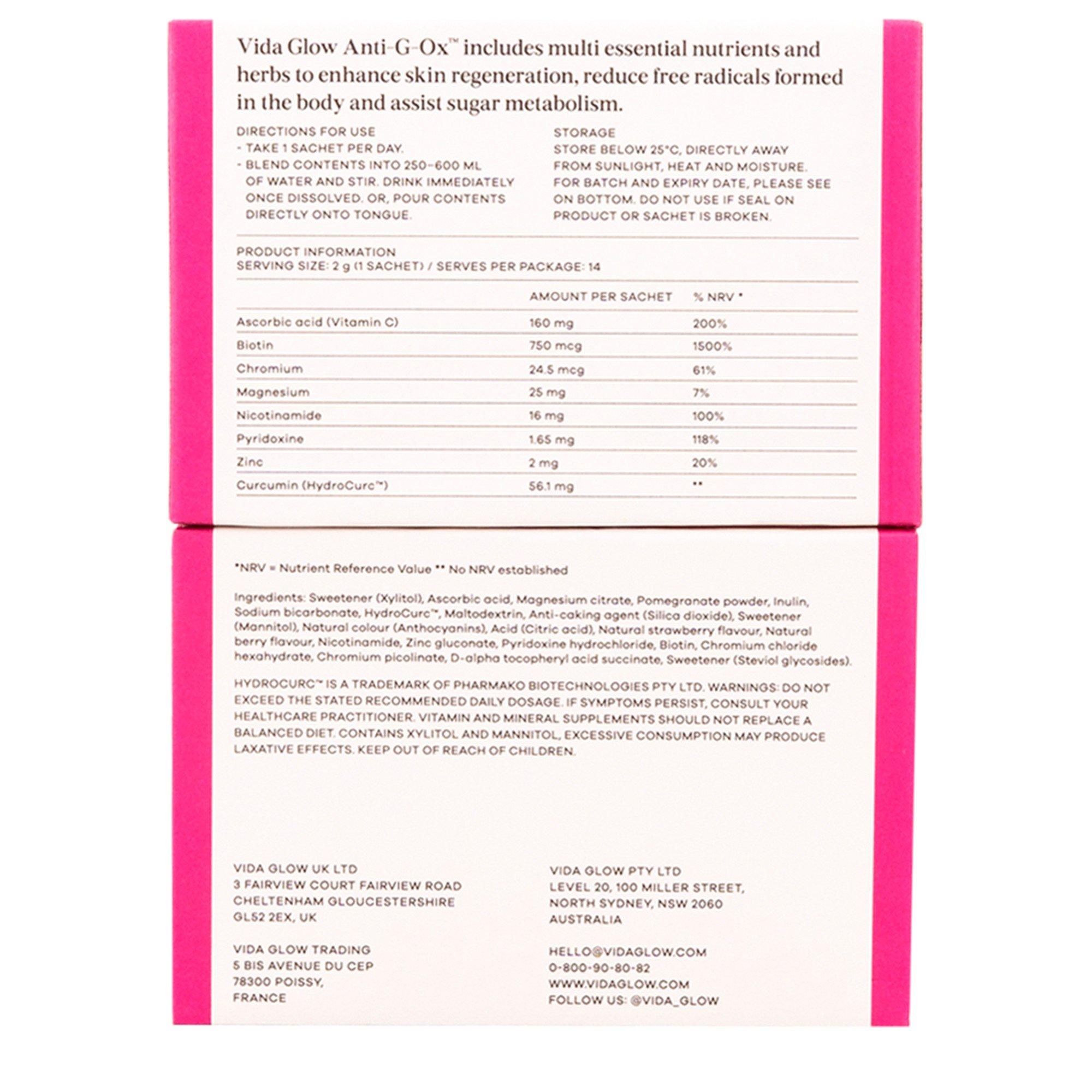 Not Applicable - Vida Glow - Anti-G-Ox Trial Pack Vitamin 14 Sachets - 2