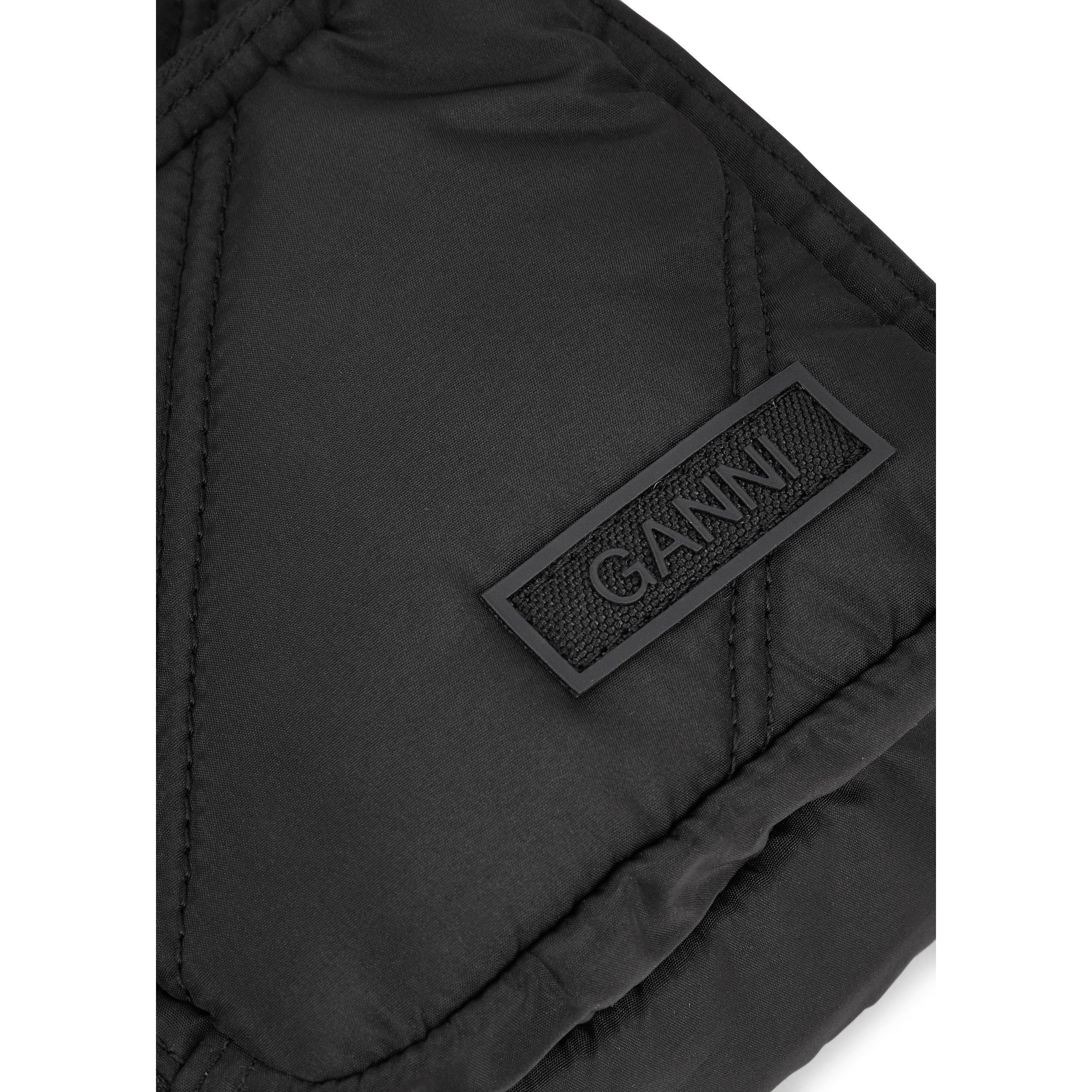 BLACK - Ganni - A QUILTED RECYCLED MINI BAG - 4