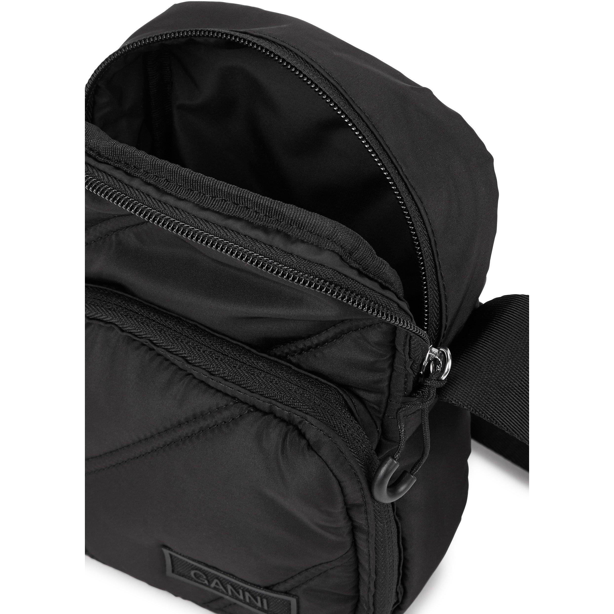 BLACK - Ganni - A QUILTED RECYCLED MINI BAG - 5