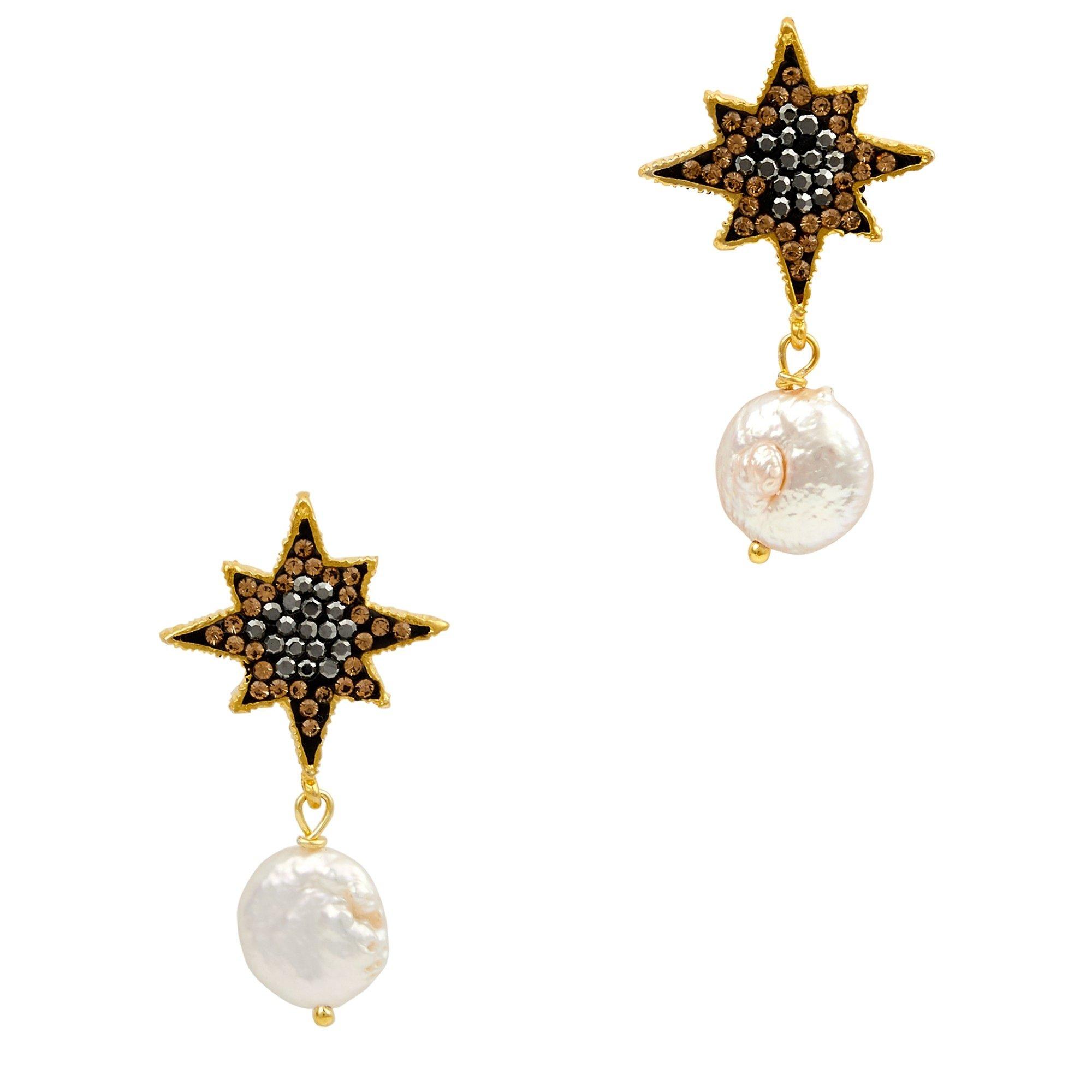 Soru Jewellery MINI SUPERNOVA PEARL EARRINGS
