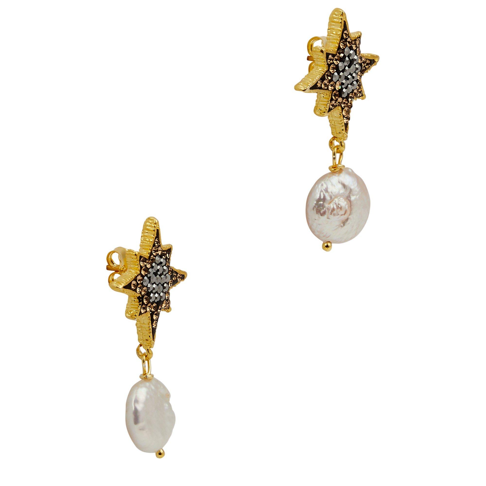 PEARL - Soru Jewellery - MINI SUPERNOVA PEARL EARRINGS - 2