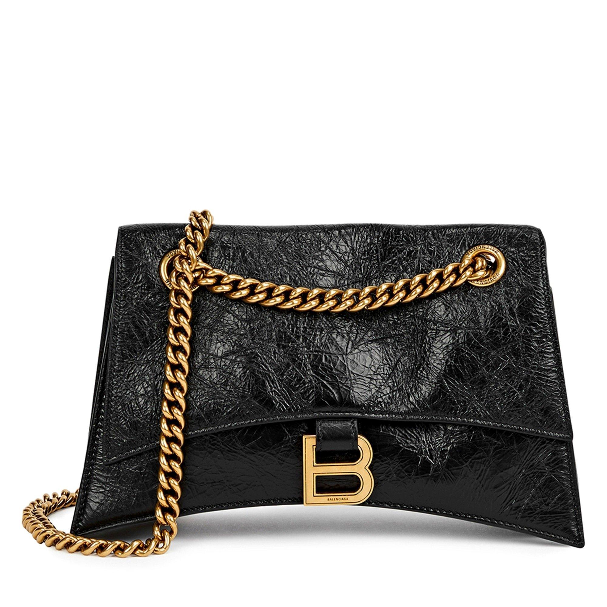 BLACK - Balenciaga - CRUSH S CHAIN BAG GOLD HW - 1