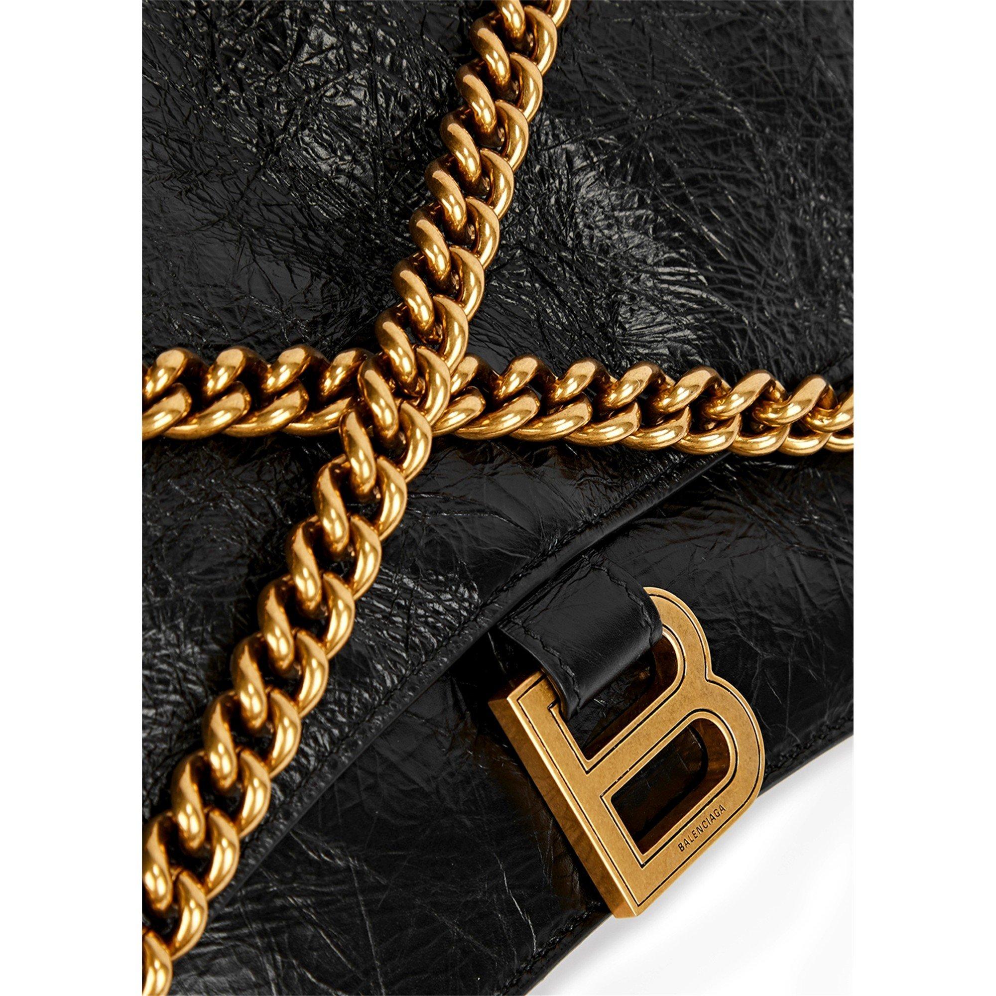 BLACK - Balenciaga - CRUSH S CHAIN BAG GOLD HW - 4