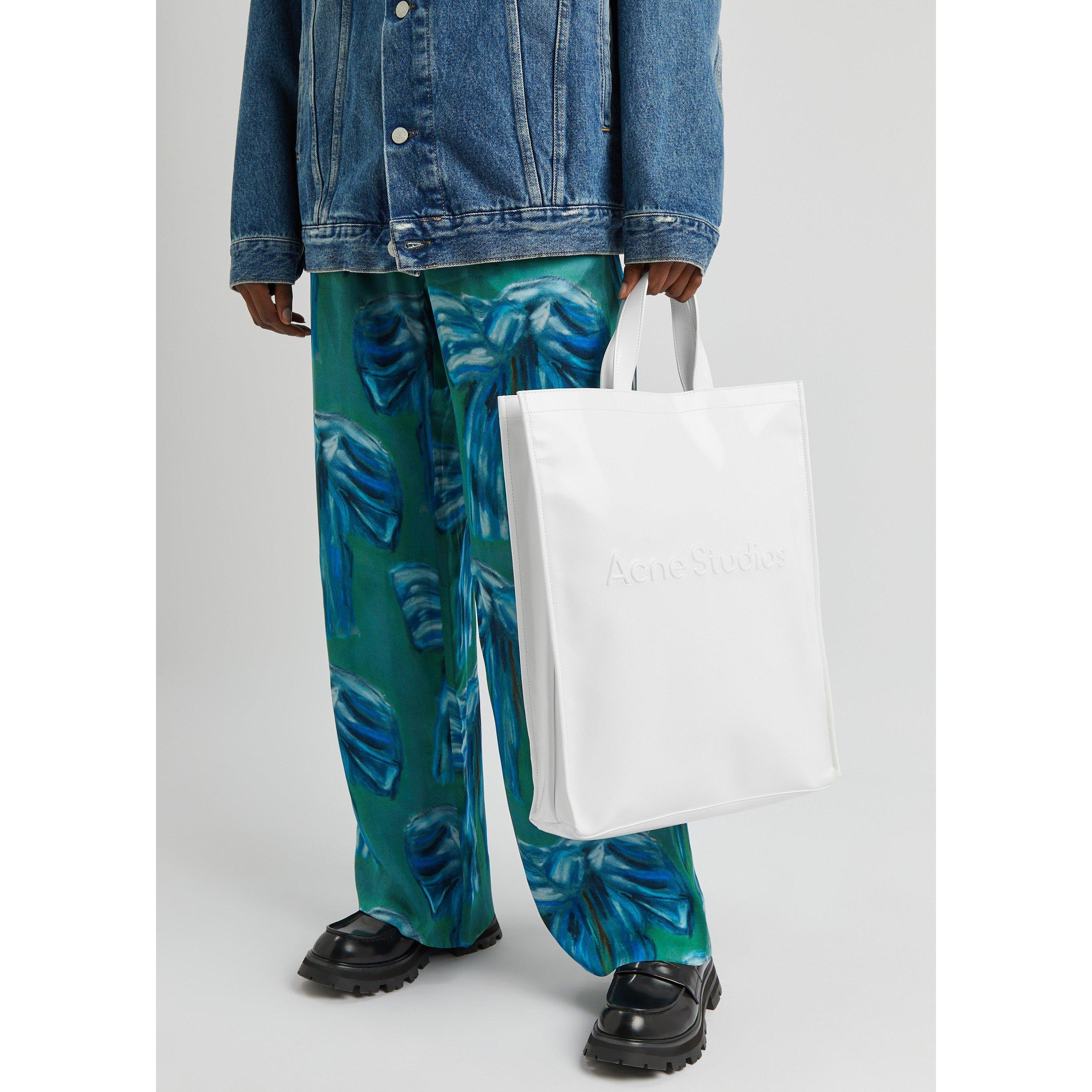 WHITE - Acne Studios - LOGO NS PATENT TOTE - 3