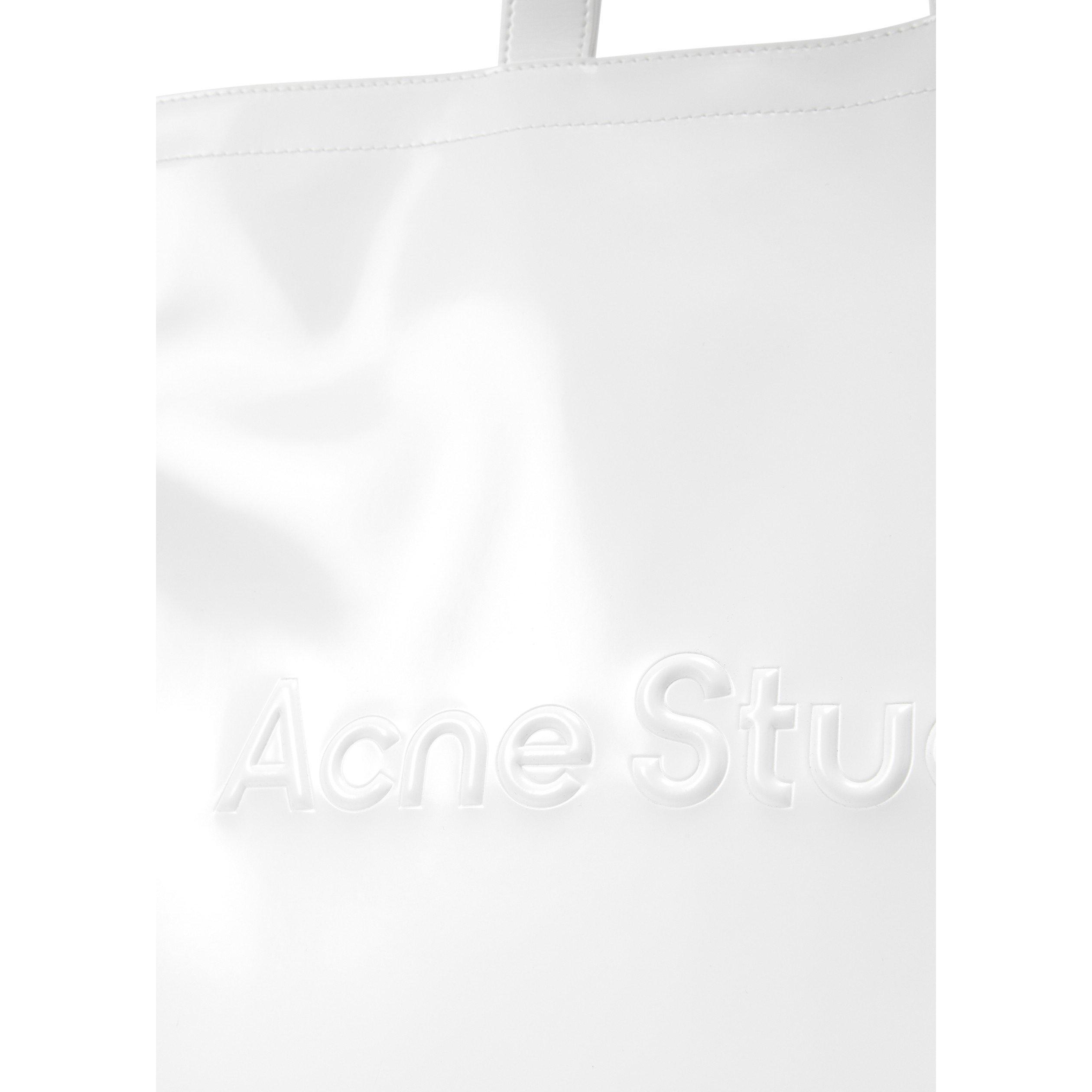 WHITE - Acne Studios - LOGO NS PATENT TOTE - 4