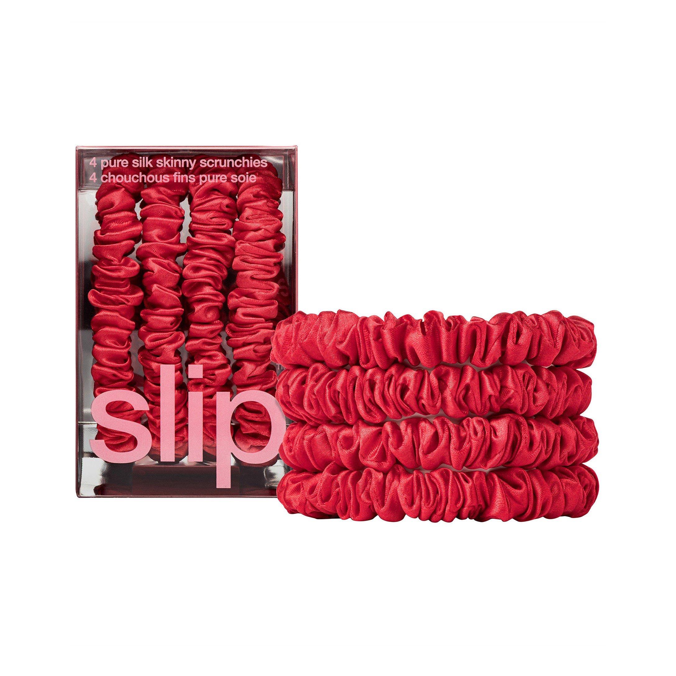 RED - Slip - Women's Skinny Silk Scrunchie - 2